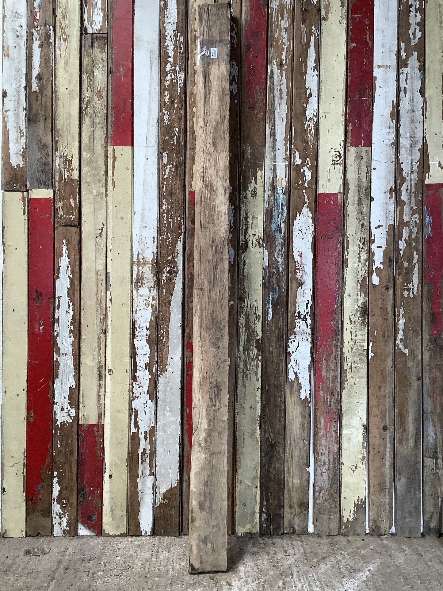 7'2" L Reclaimed Old Solid Oak Timber Post Joist Beam