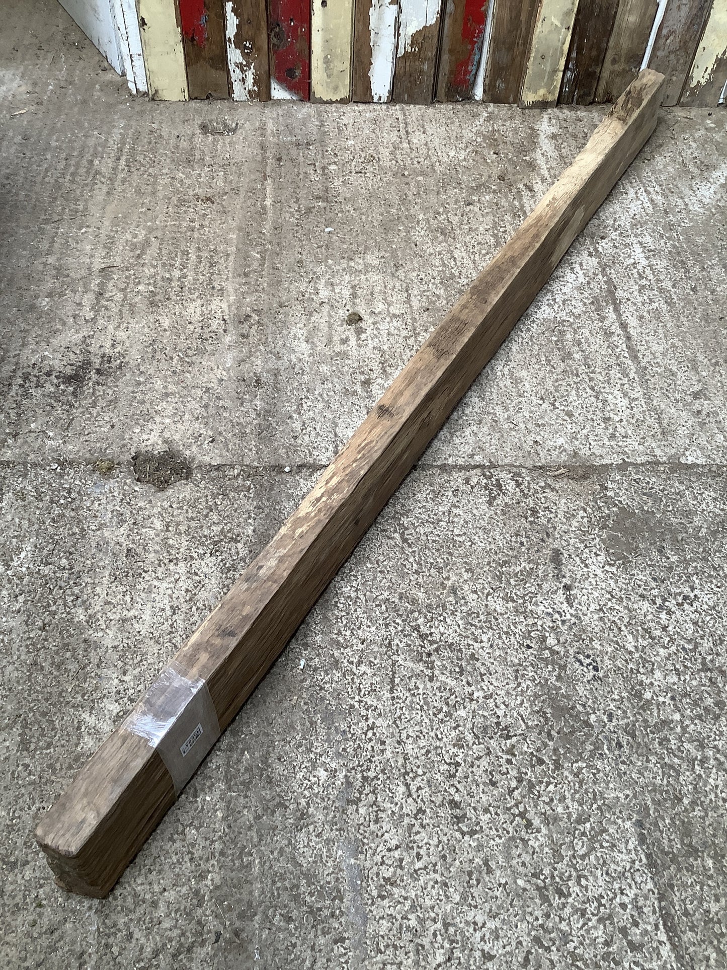 7'2" L Reclaimed Old Solid Oak Timber Post Joist Beam