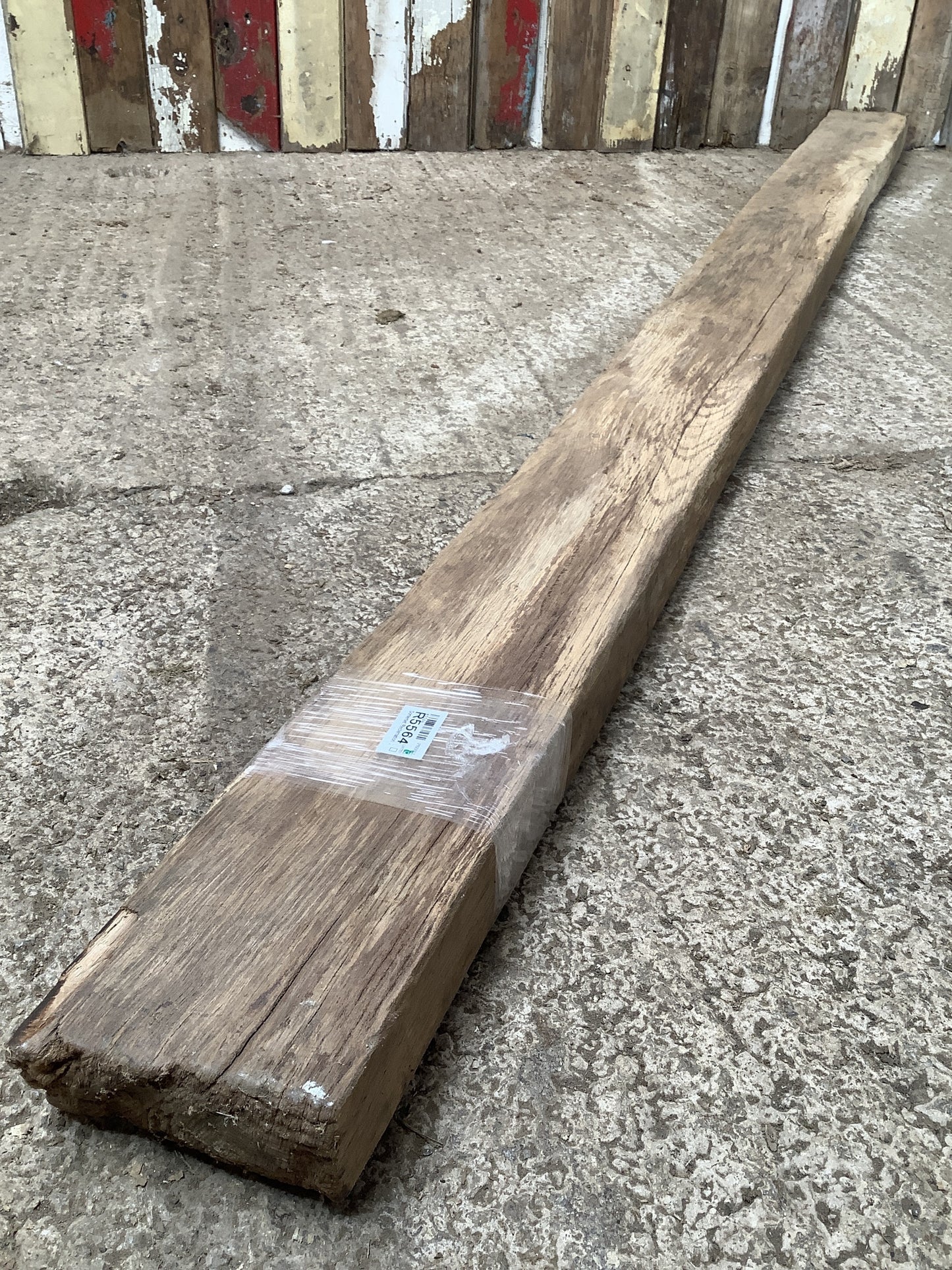 7'2" L Reclaimed Old Solid Oak Timber Post Joist Beam