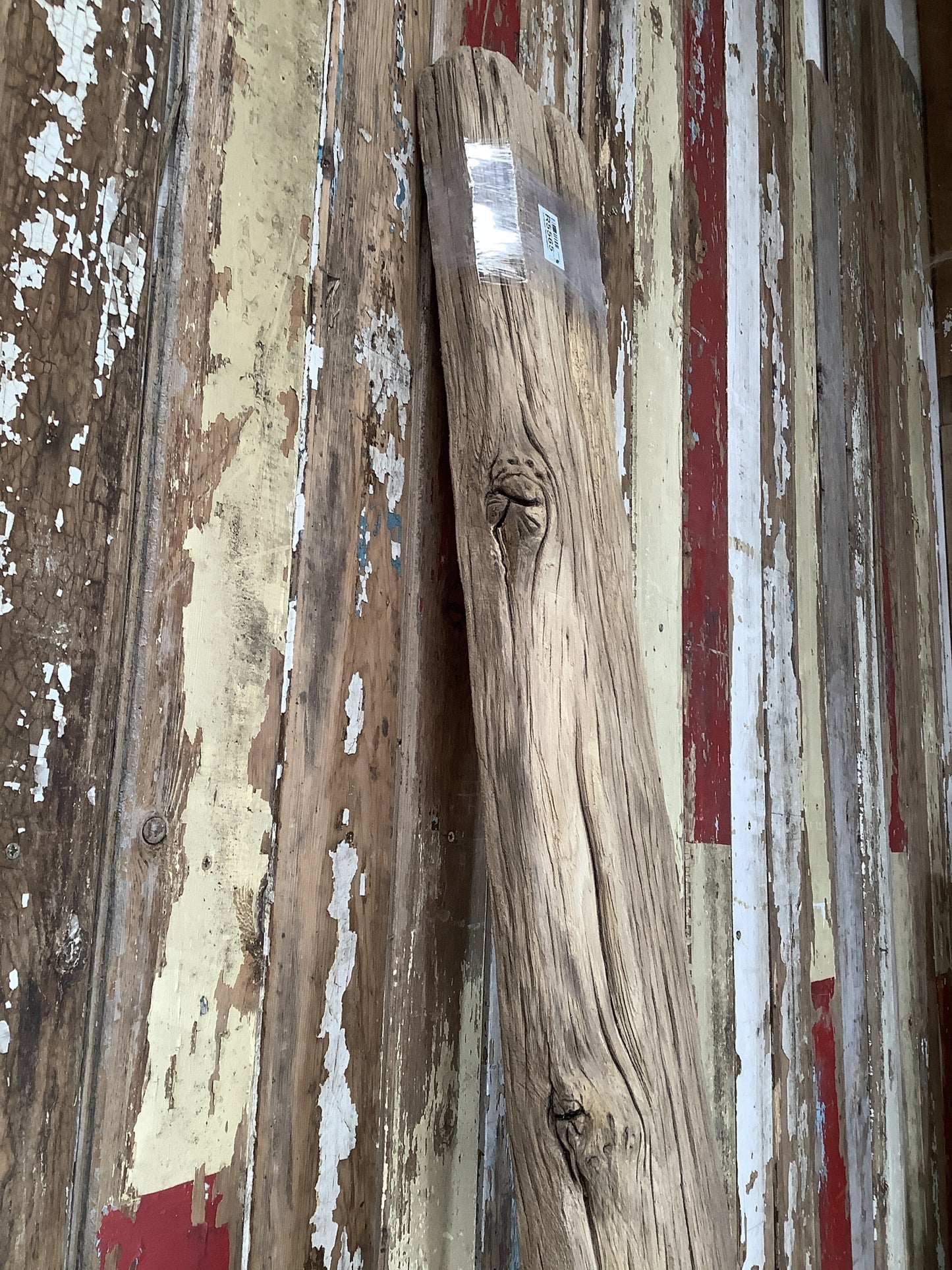 7'3" L Reclaimed Old Solid Oak Timber Post Joist Beam