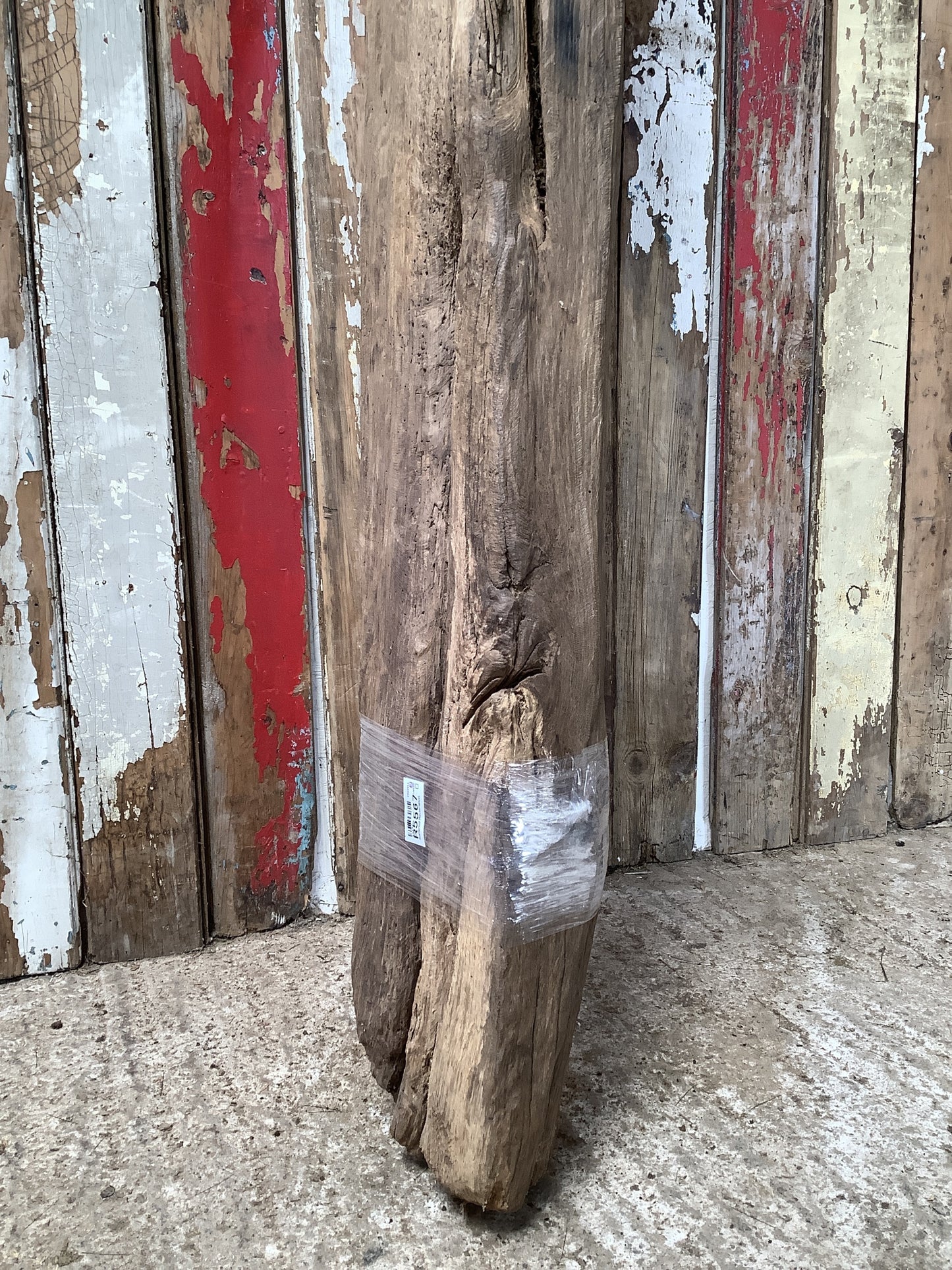 7'11" L Reclaimed Old Solid Oak Timber Post Joist Beam