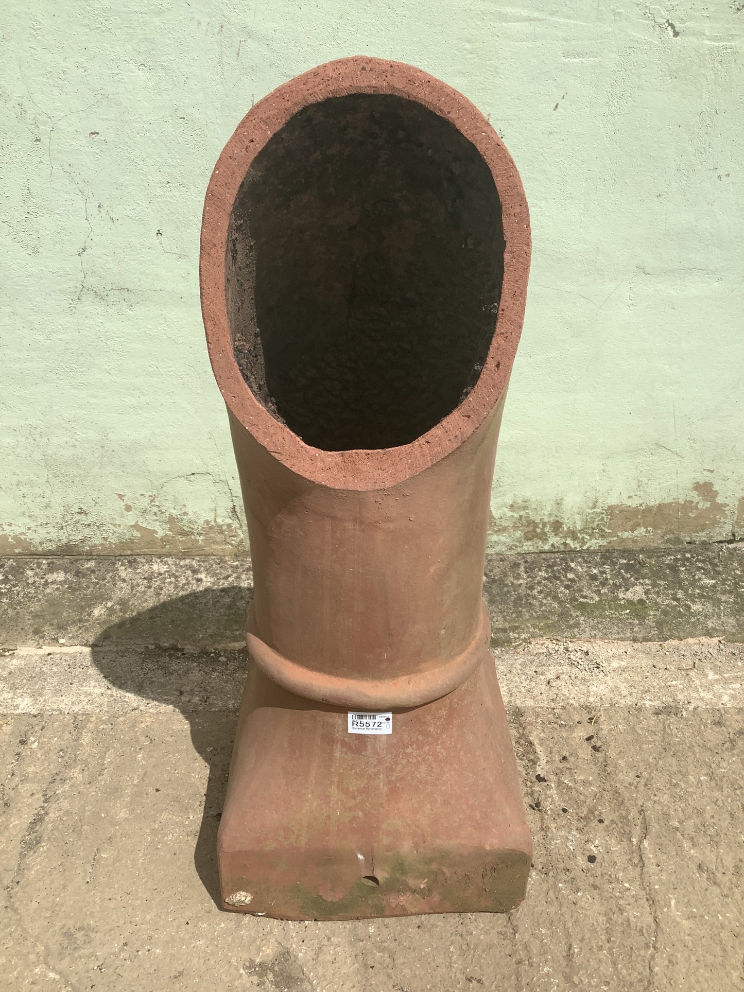 2'7"H Old Clay Terracotta Red Chimney Pot Garden Planter