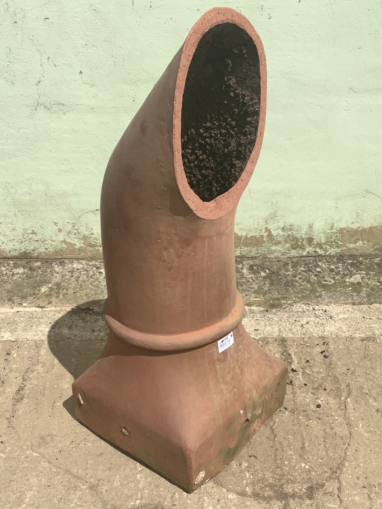 2'7"H Old Clay Terracotta Red Chimney Pot Garden Planter