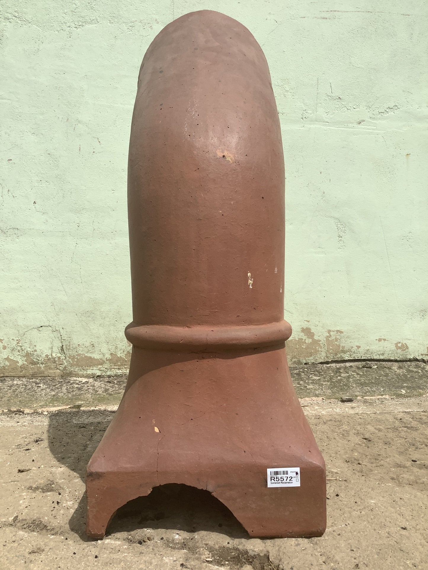 2'7"H Old Clay Terracotta Red Chimney Pot Garden Planter