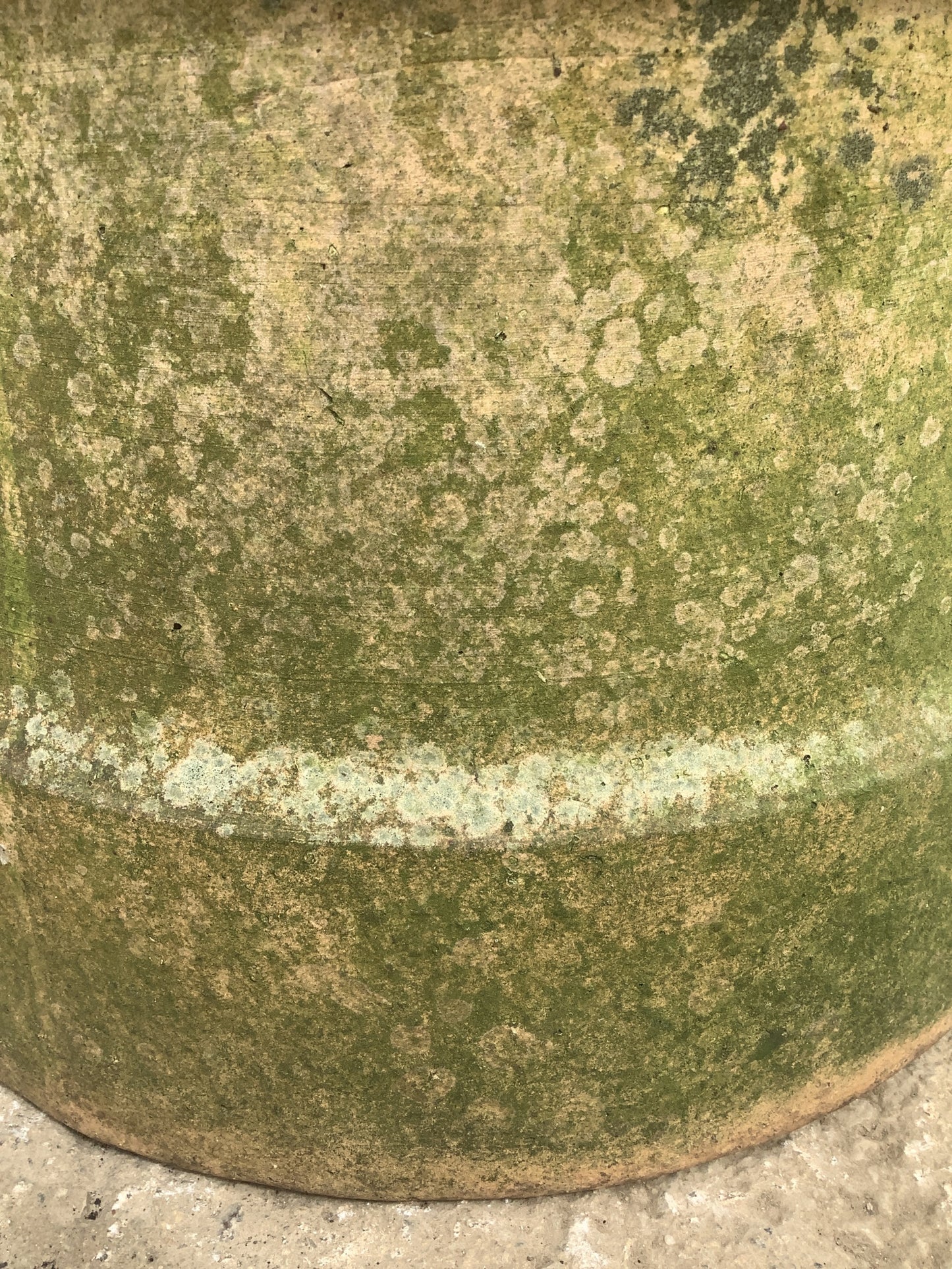 1'4"H Old Short Clay Buff Yellow Louver Chimney Pot Garden Planter
