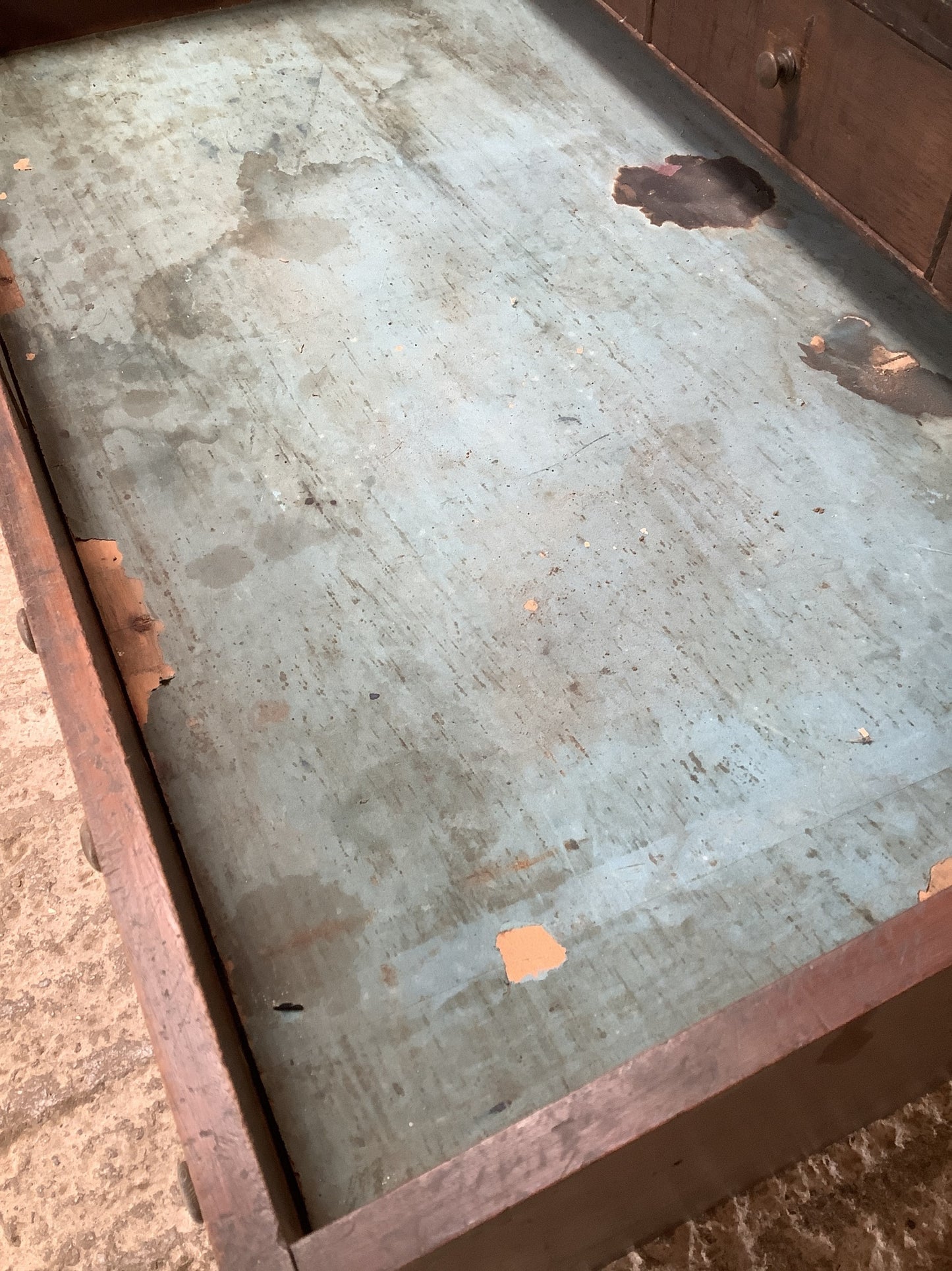 Antique Victorian Mahogany Writing Desk Slope With Drawers "H 2'11"x W