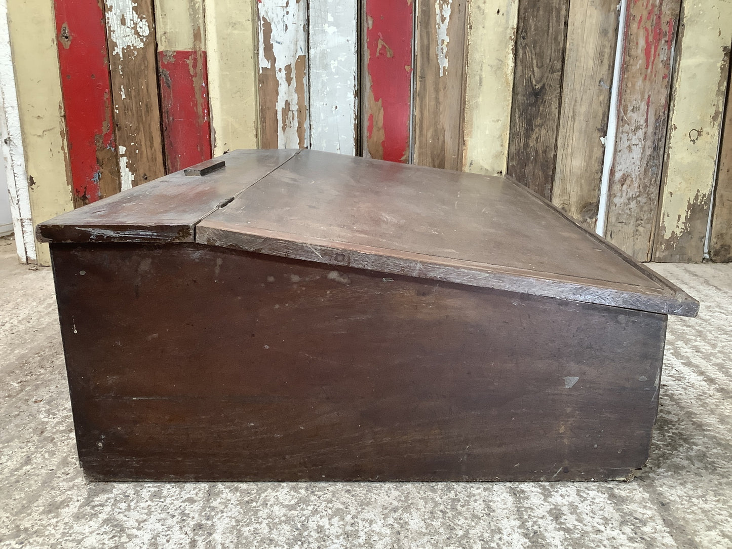 Antique Victorian Mahogany Writing Desk Slope With Drawers "H 2'11"x W