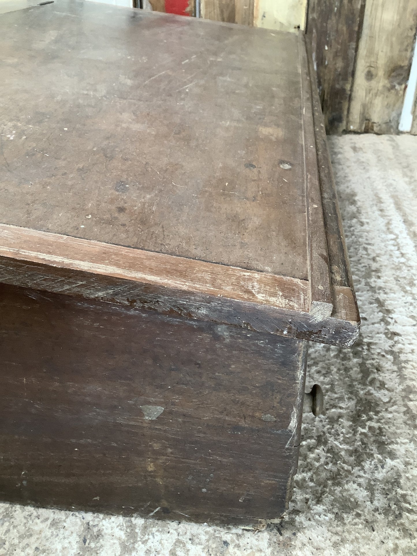 Antique Victorian Mahogany Writing Desk Slope With Drawers "H 2'11"x W