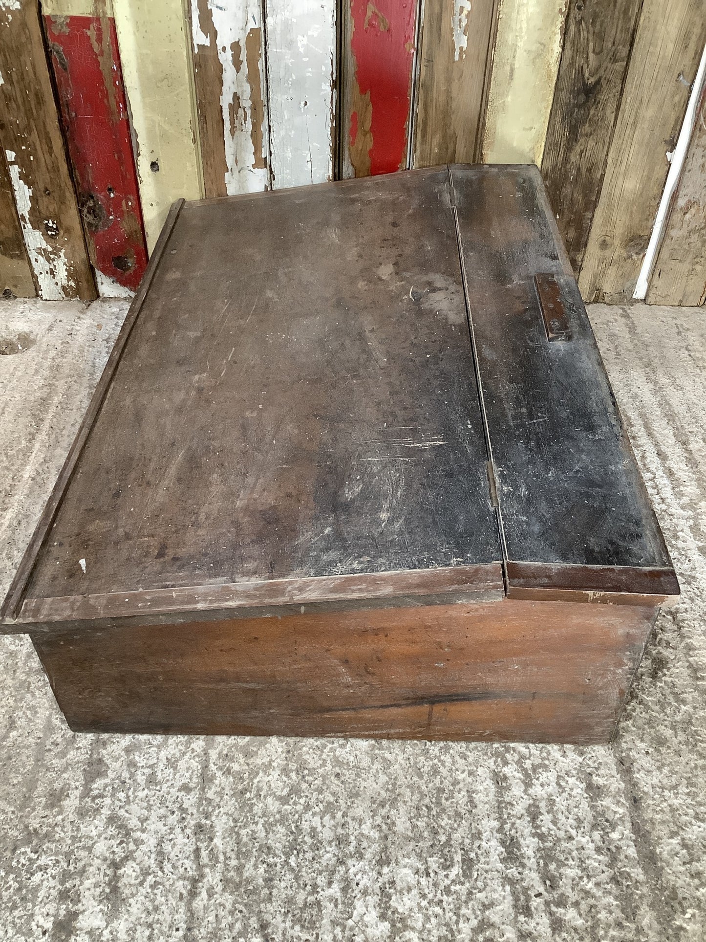 Antique Victorian Mahogany Writing Desk Slope With Drawers "H 2'11"x W