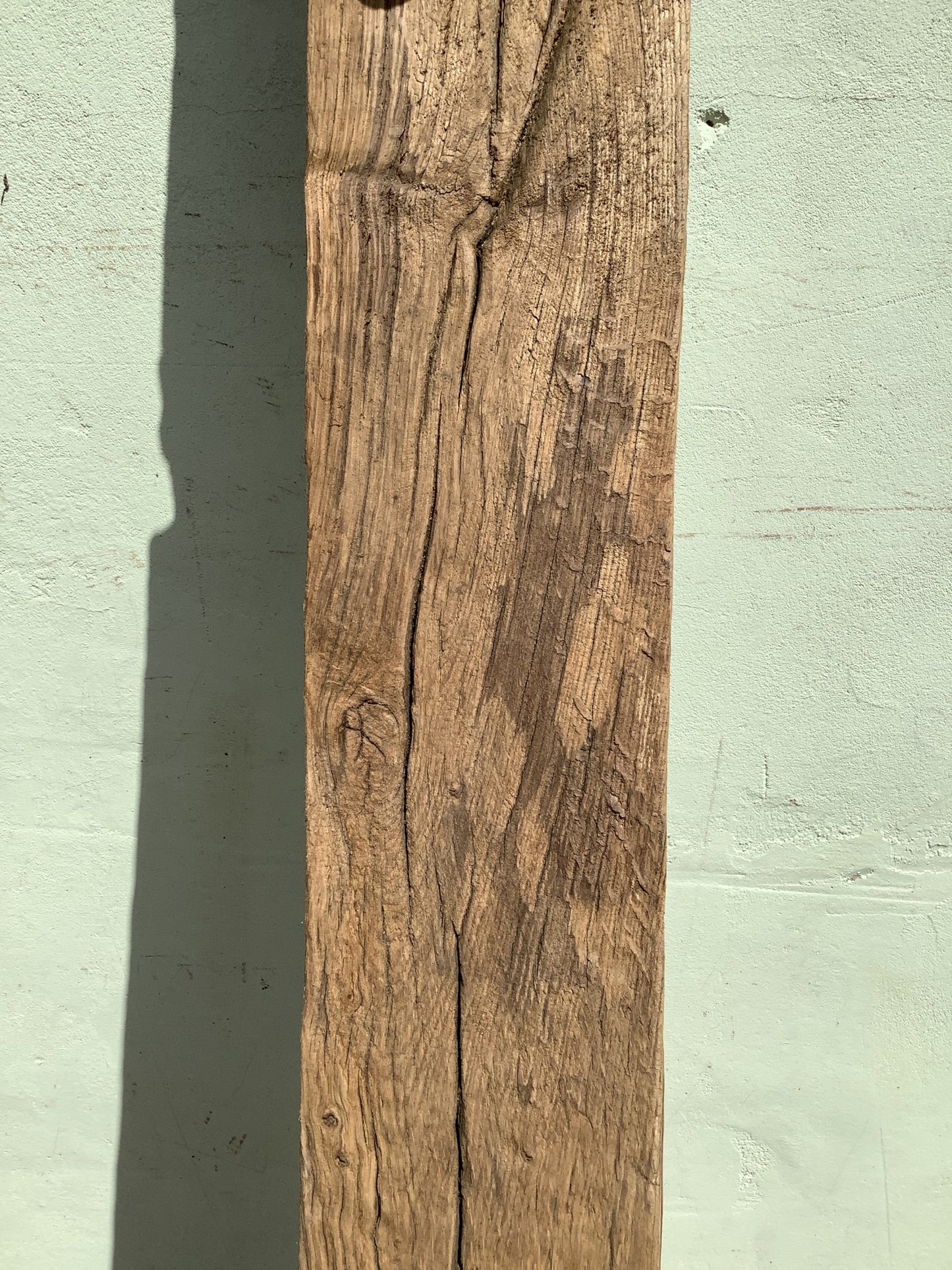 6'1" Long Old Solid English Oak Reclaimed Rustic Fireplace Beam