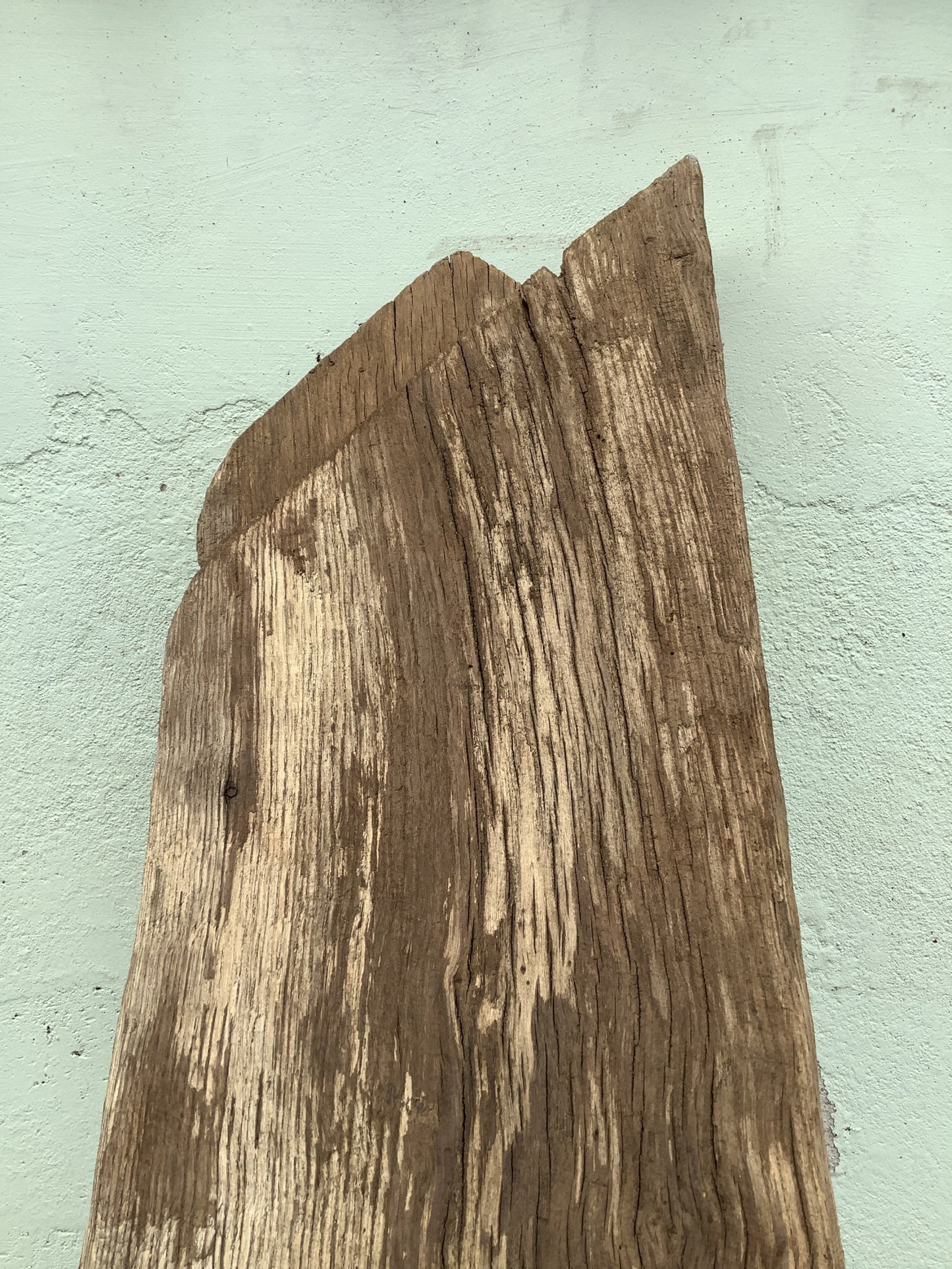 7'11" Long Old Solid English Oak Reclaimed Seasoned Fireplace Beam Post