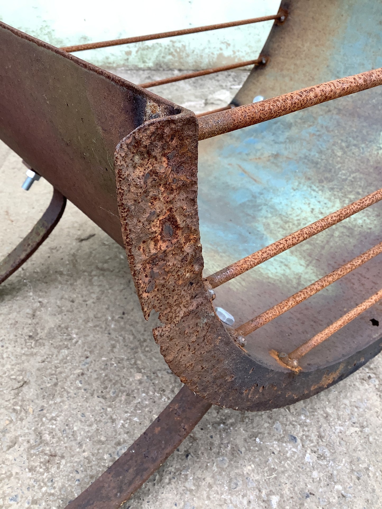 1'3"H 2'9" W Large Strong Rusty Metal Outside Firepit Fire Garden Burner