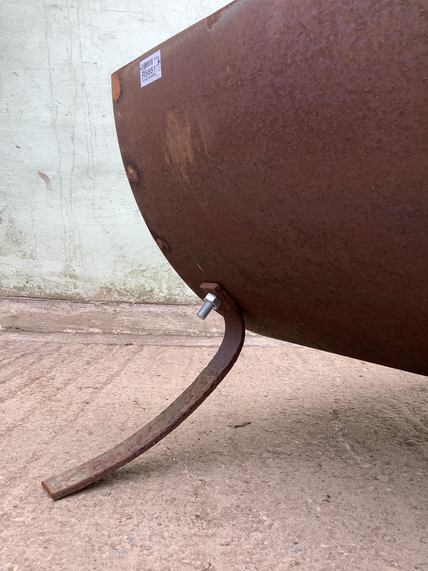 1'3"H 2'9" W Large Strong Rusty Metal Outside Firepit Fire Garden Burner
