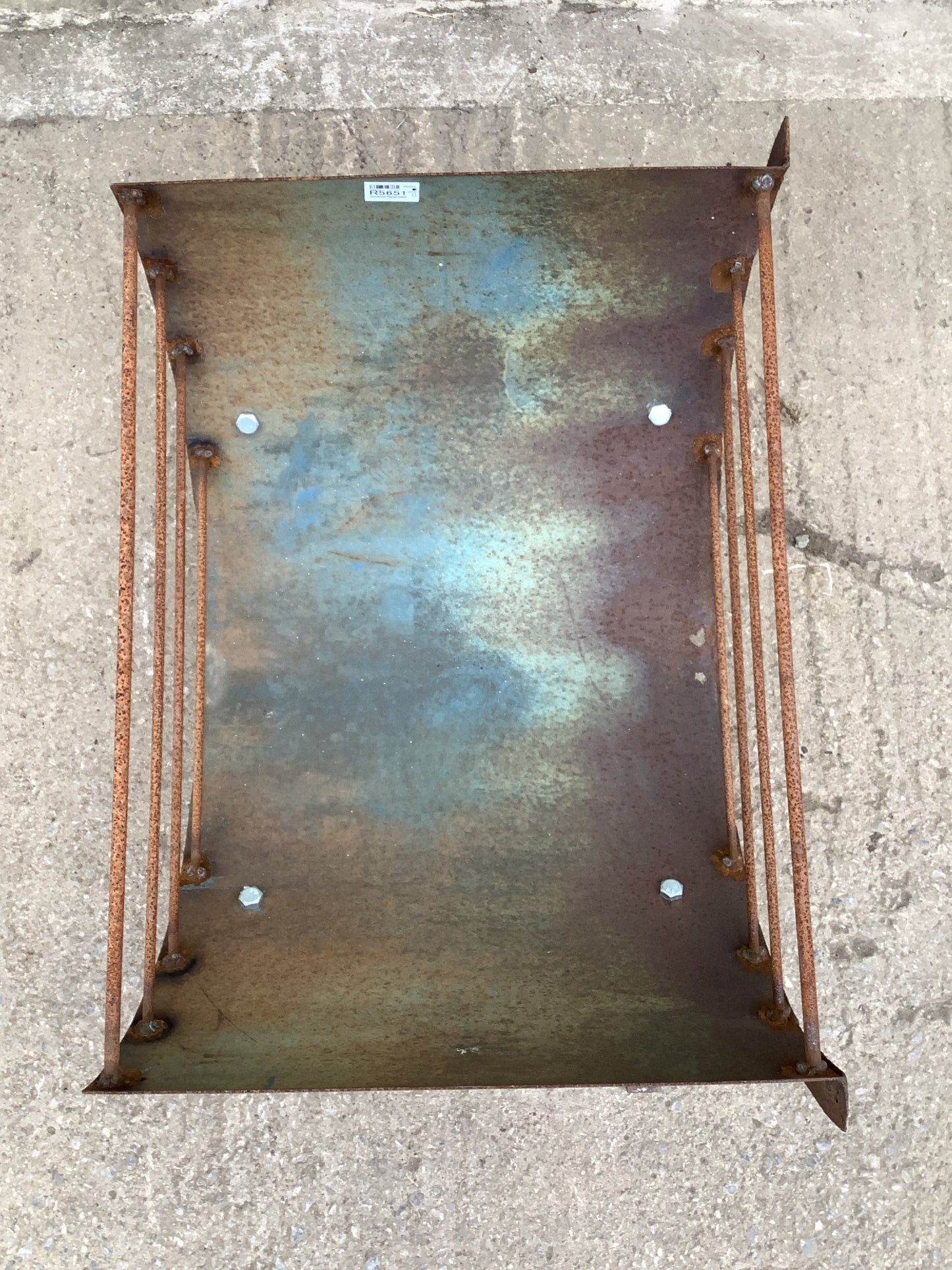 1'3"H 2'9" W Large Strong Rusty Metal Outside Firepit Fire Garden Burner