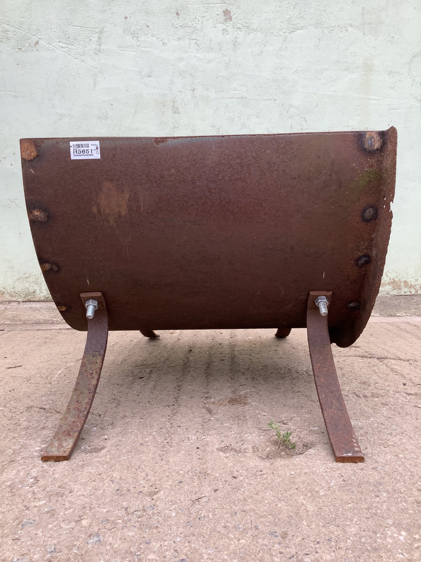 1'3"H 2'9" W Large Strong Rusty Metal Outside Firepit Fire Garden Burner