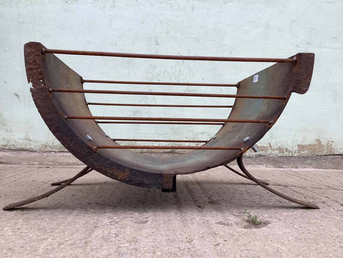 1'3"H 2'9" W Large Strong Rusty Metal Outside Firepit Fire Garden Burner