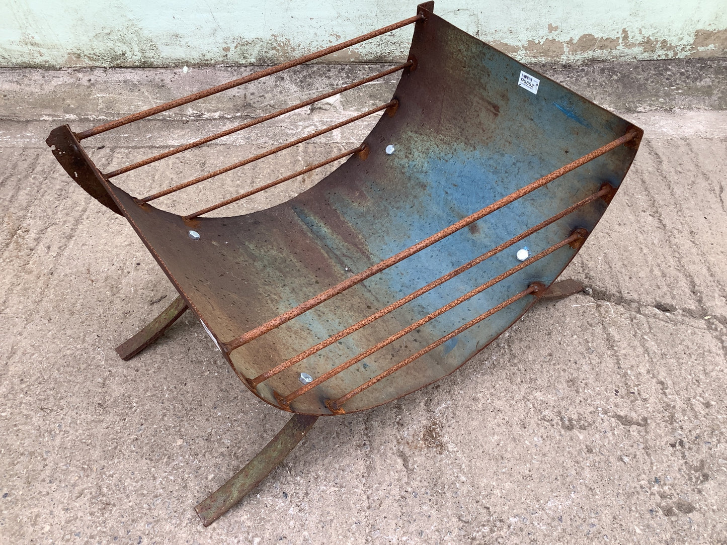 1'4"H 2'8" W Large Strong Rusty Metal Outside Firepit Fire Garden Burner