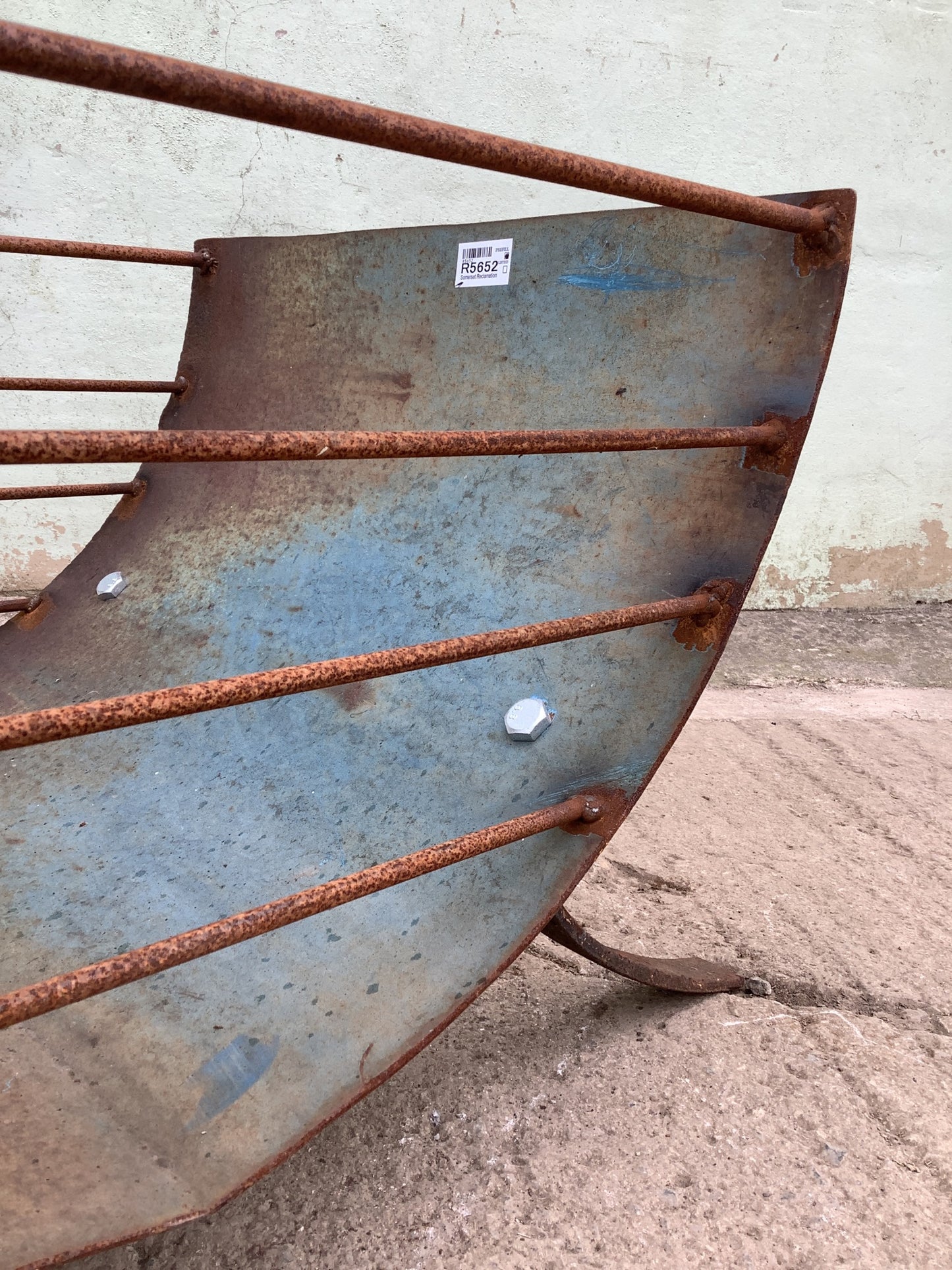1'4"H 2'8" W Large Strong Rusty Metal Outside Firepit Fire Garden Burner