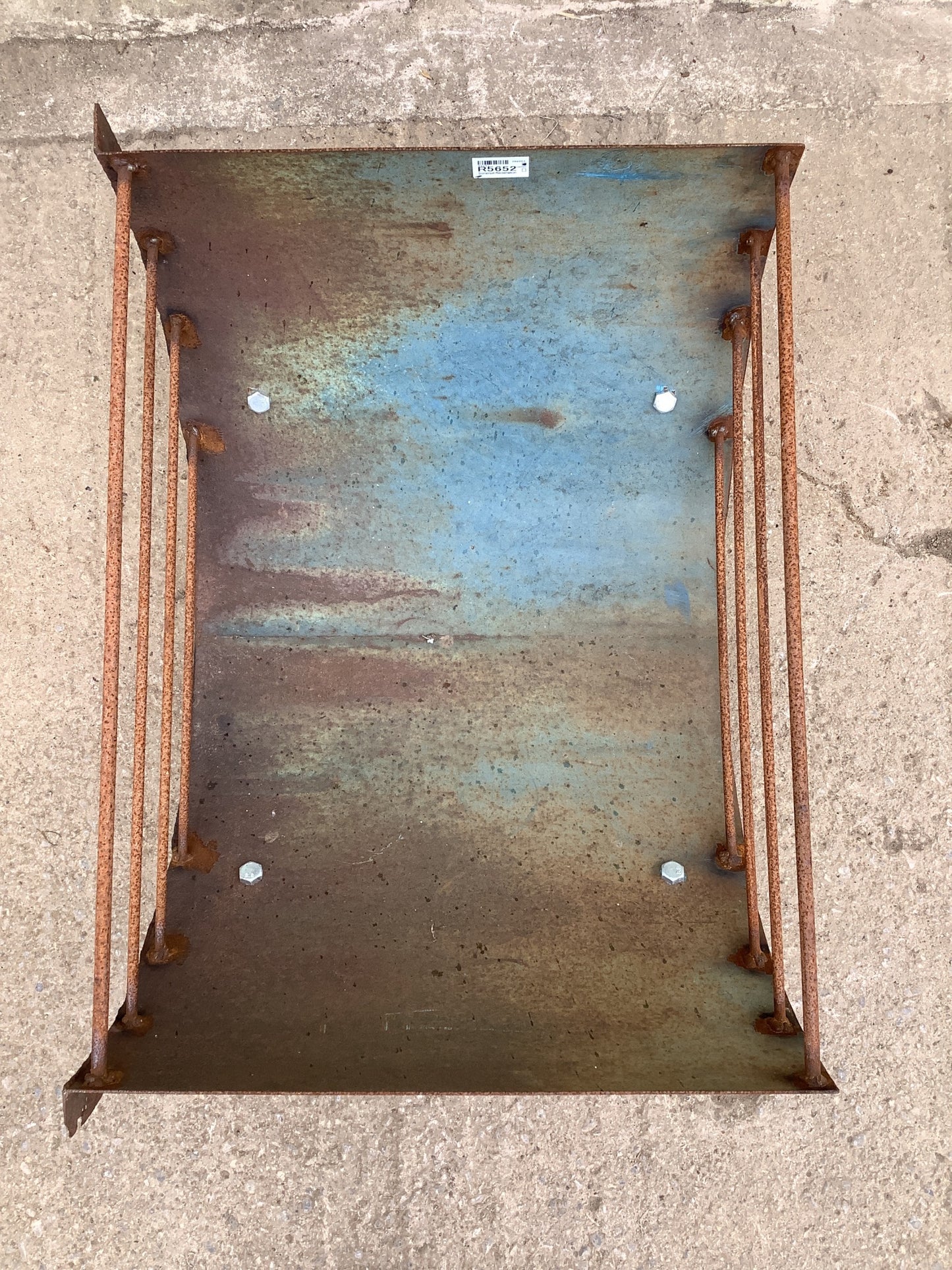 1'4"H 2'8" W Large Strong Rusty Metal Outside Firepit Fire Garden Burner