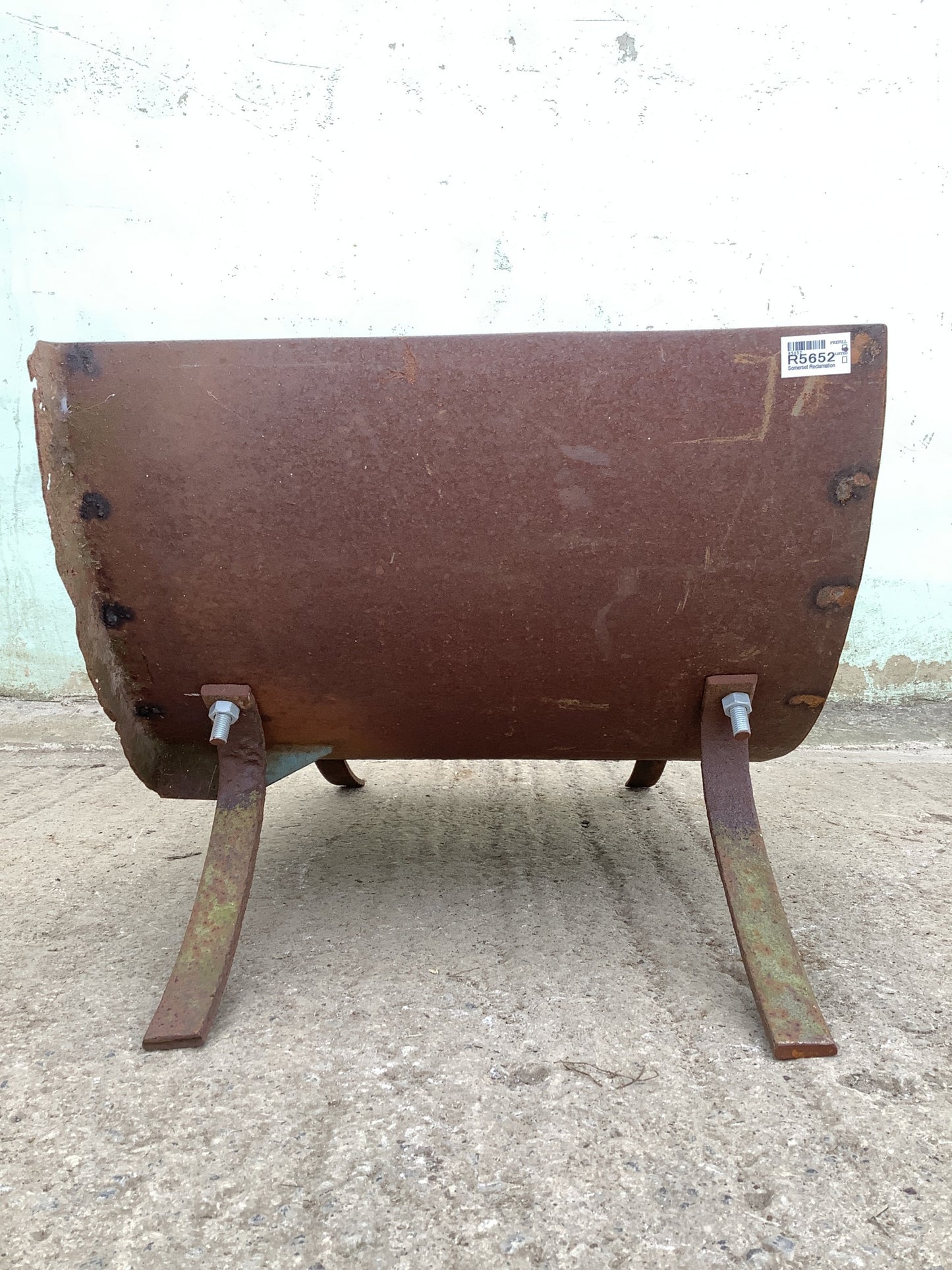 1'4"H 2'8" W Large Strong Rusty Metal Outside Firepit Fire Garden Burner