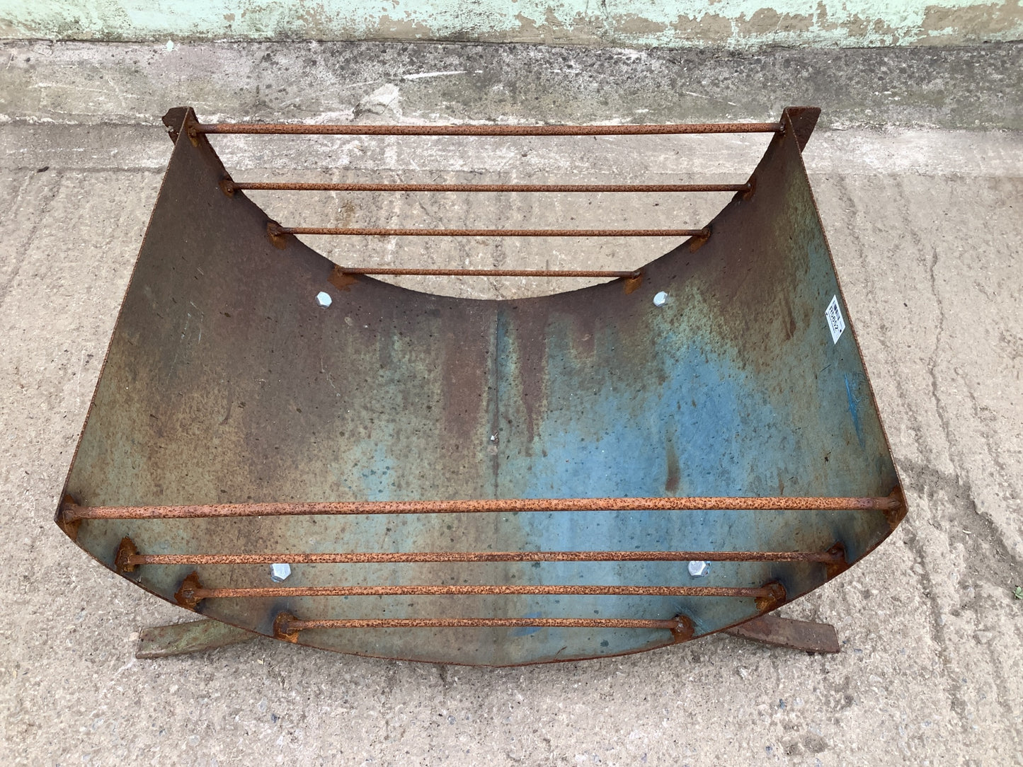 1'4"H 2'8" W Large Strong Rusty Metal Outside Firepit Fire Garden Burner