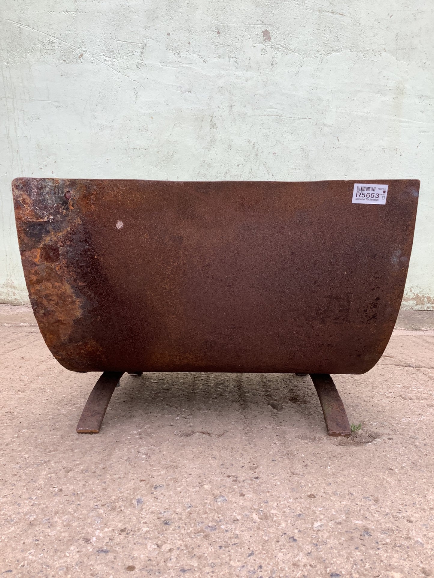 1'2"H 2'1" W Large Strong Rusty Metal Outside Firepit Fire Garden Burner