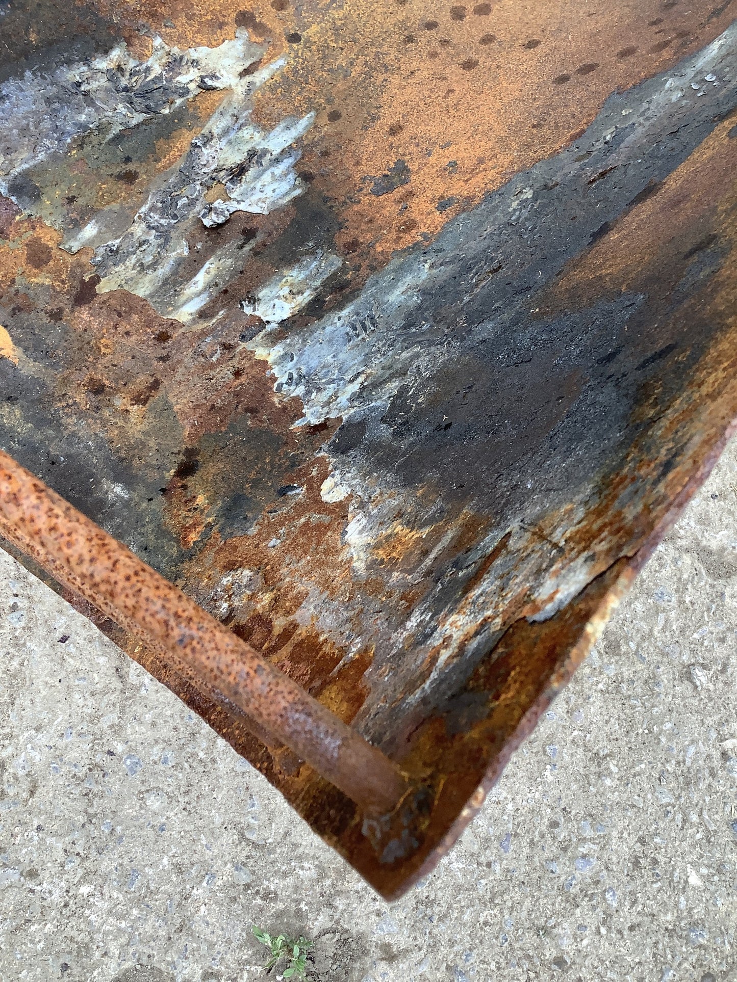 1'2"H 2'1" W Large Strong Rusty Metal Outside Firepit Fire Garden Burner