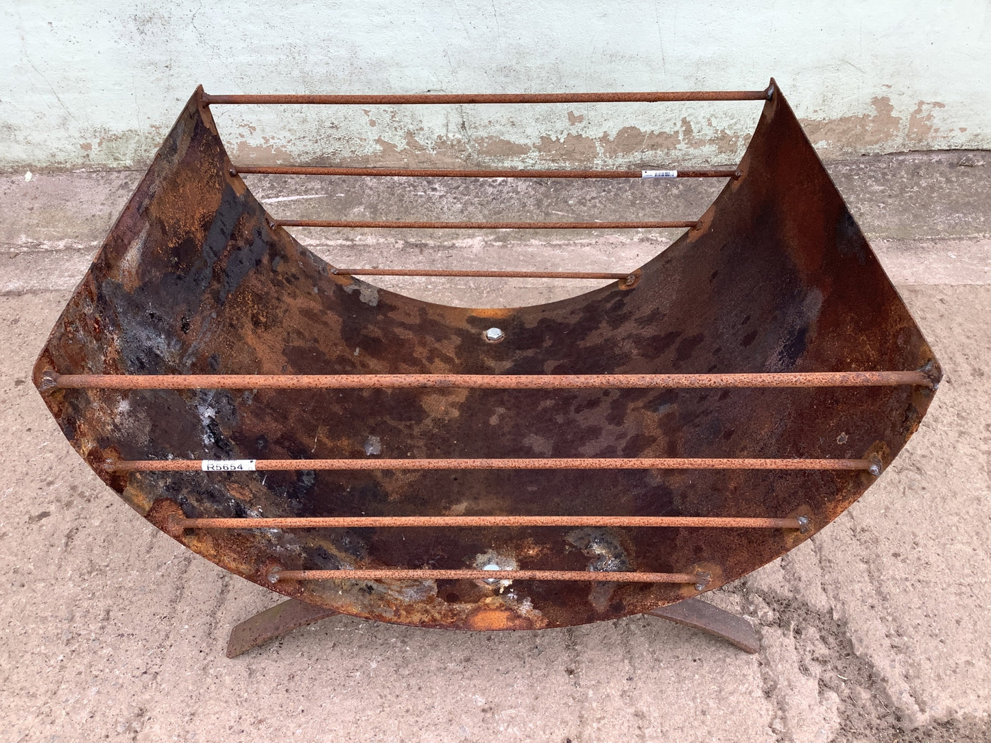 1'5"H 2'1" W Large Strong Rusty Metal Outside Firepit Fire Garden Burner