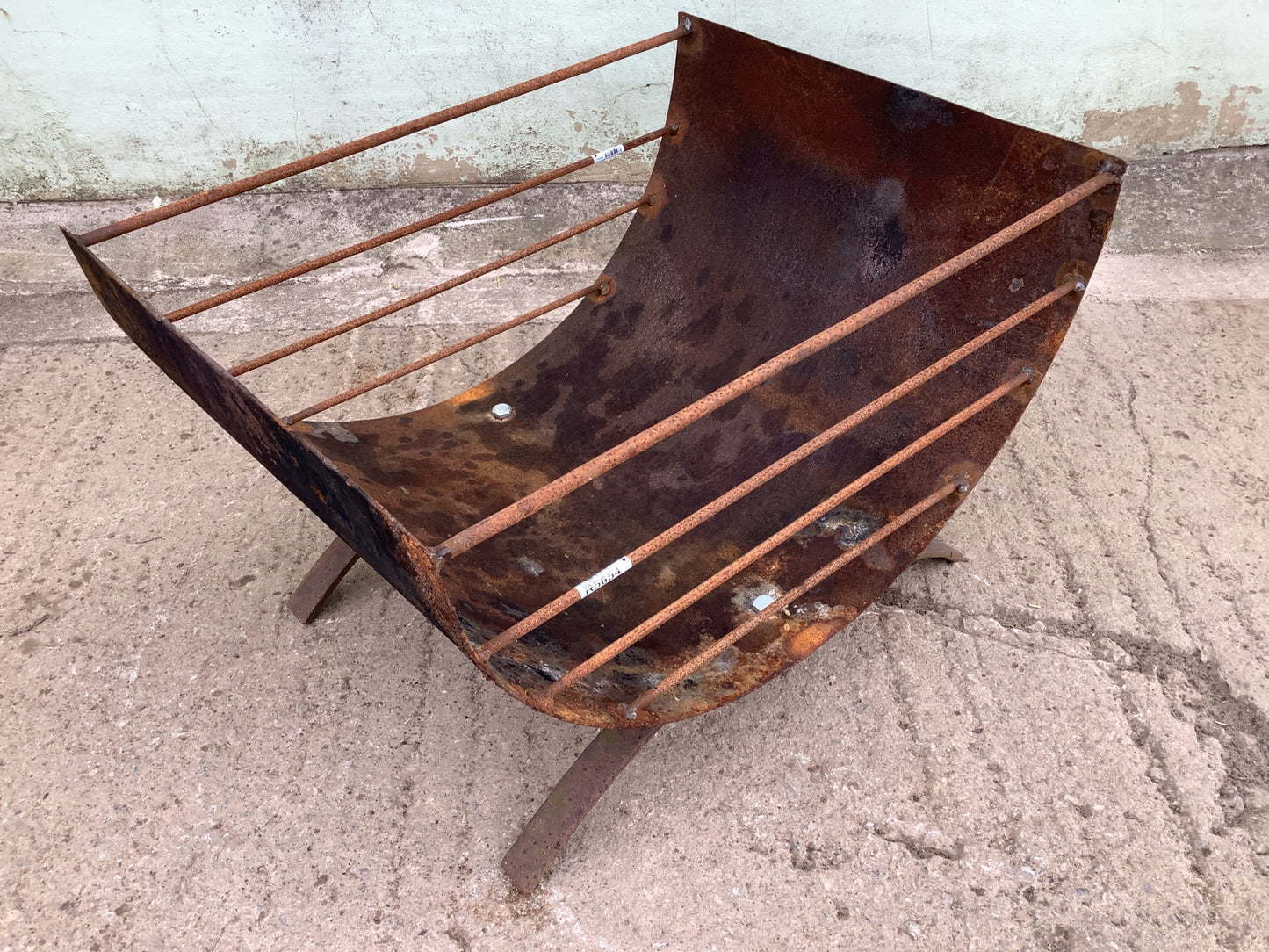 1'5"H 2'1" W Large Strong Rusty Metal Outside Firepit Fire Garden Burner
