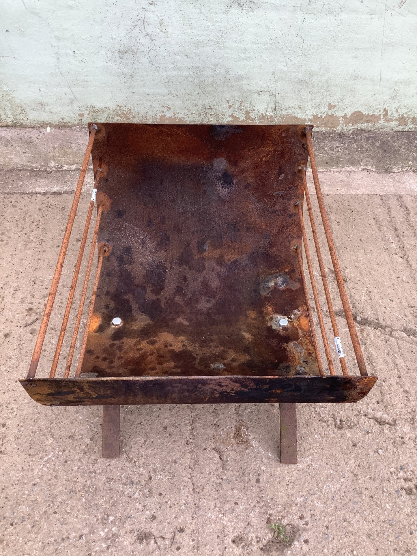 1'5"H 2'1" W Large Strong Rusty Metal Outside Firepit Fire Garden Burner