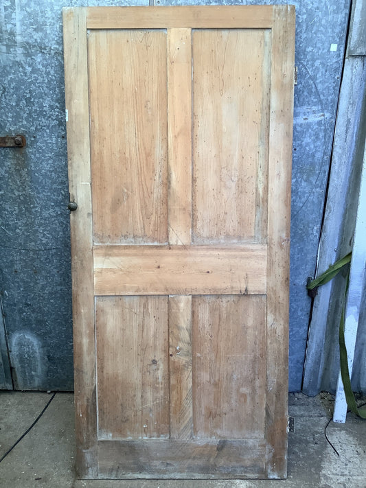 32 7/8"X71" Victorian Internal Stripped Pine Four Panel Door 2 over 2 Reclaimed