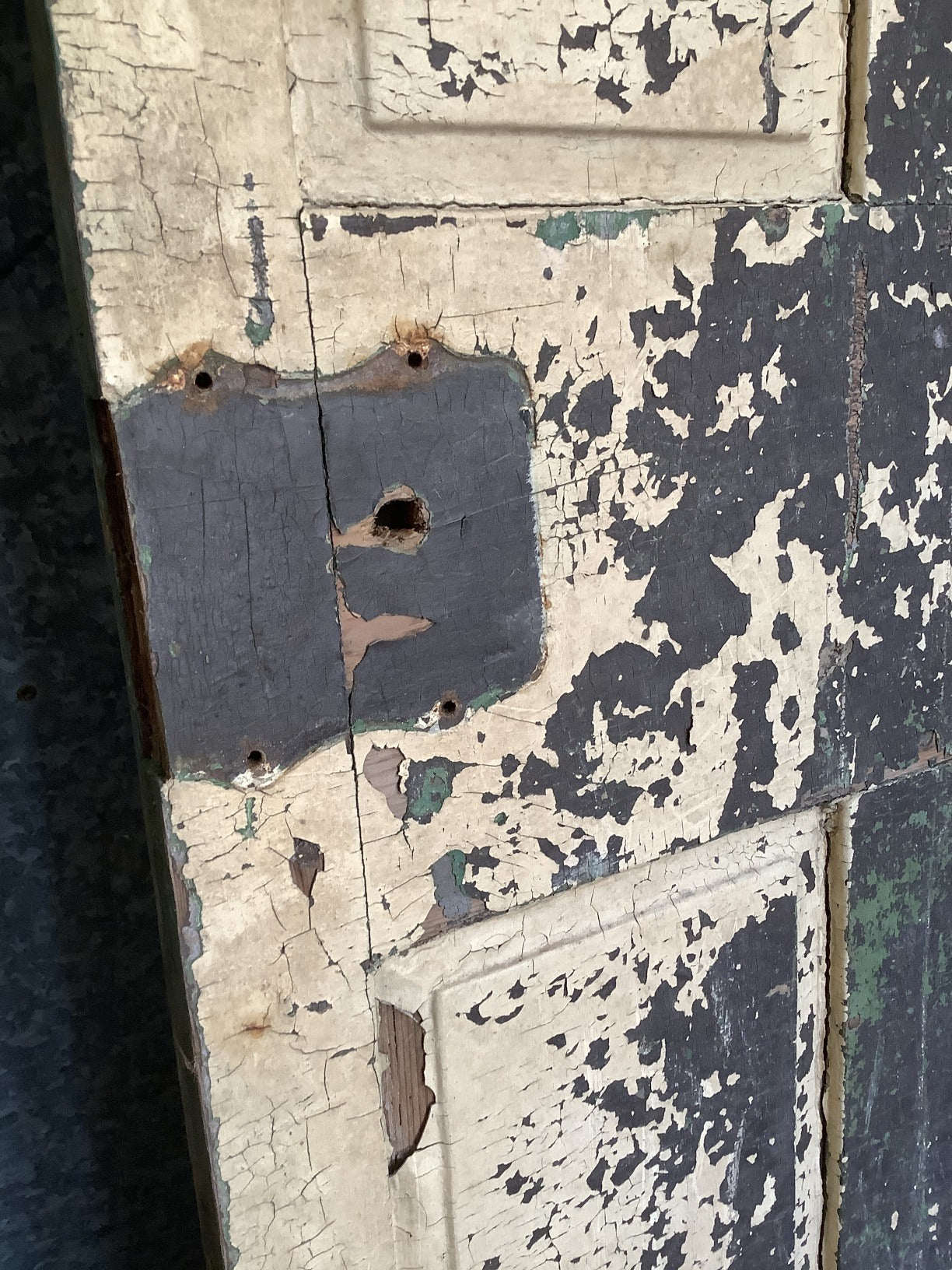 24 3/4"X74" Victorian Internal Painted Pine Four Panel Door 2 over 2 Reclaimed