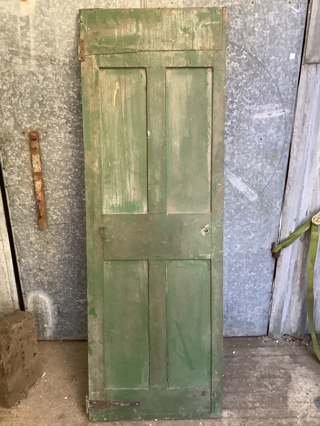 24 3/4"X74" Victorian Internal Painted Pine Four Panel Door 2 over 2 Reclaimed