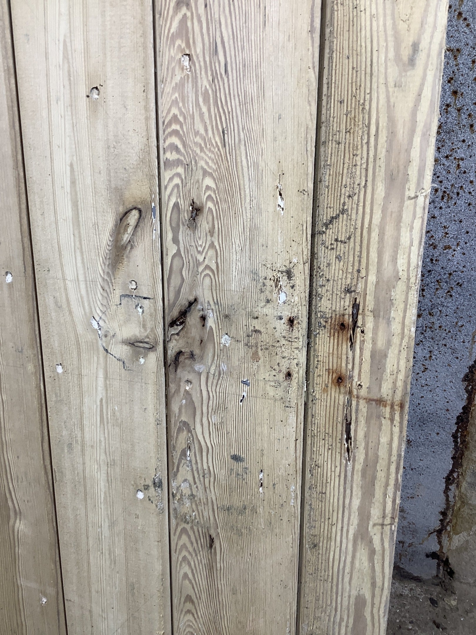 4th Pic Old Internal Stripped  Pine Reclaimed Door