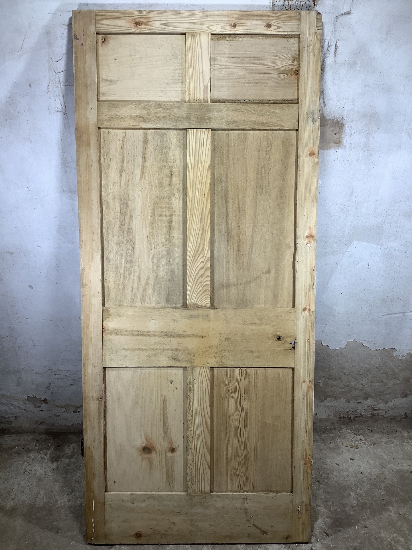 7th Pic Georgian Internal Stripped  Pine Reclaimed Door