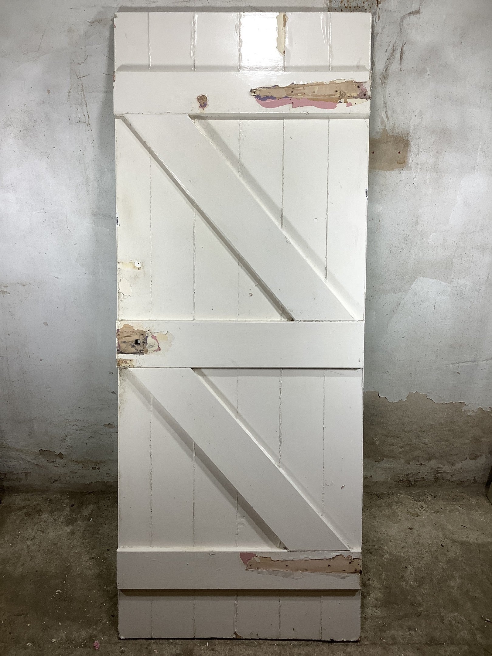 7th Pic Victorian Internal Painted  Pine Reclaimed Door