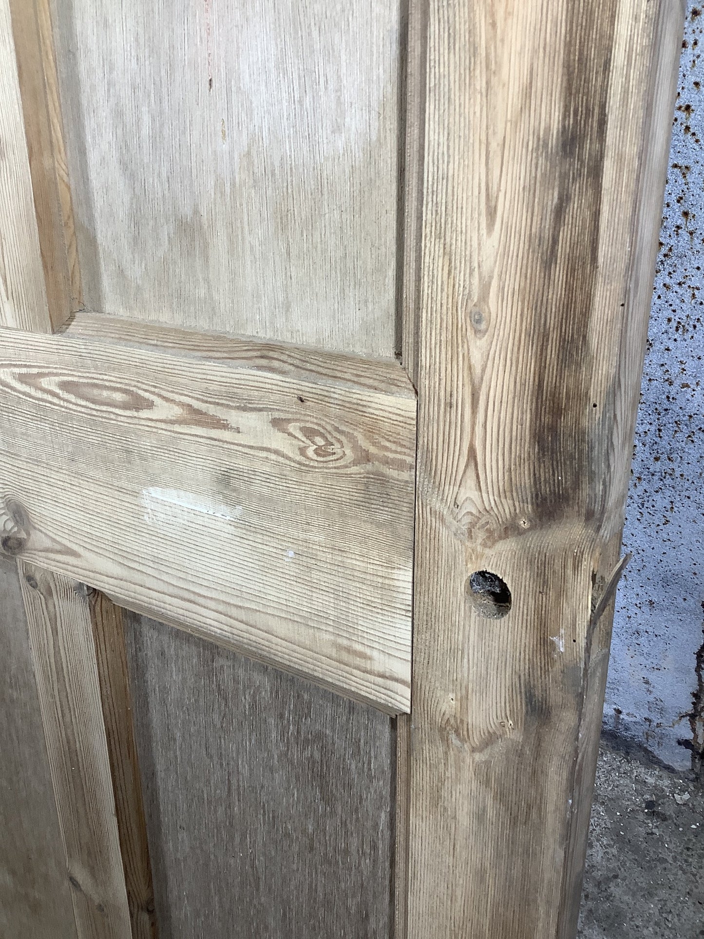 4th Pic Modern Internal Stripped  Pine Reclaimed Door