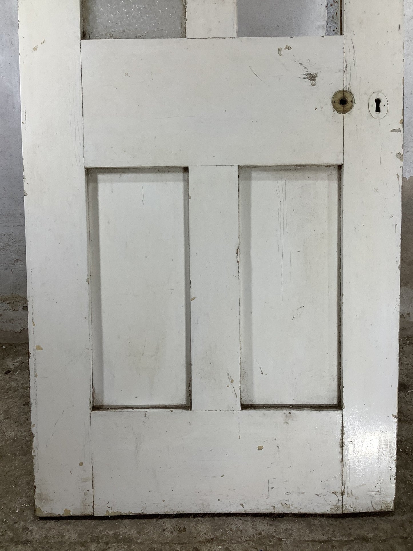 3rd Pic Victorian Internal Glazed Painted Pine Reclaimed Door