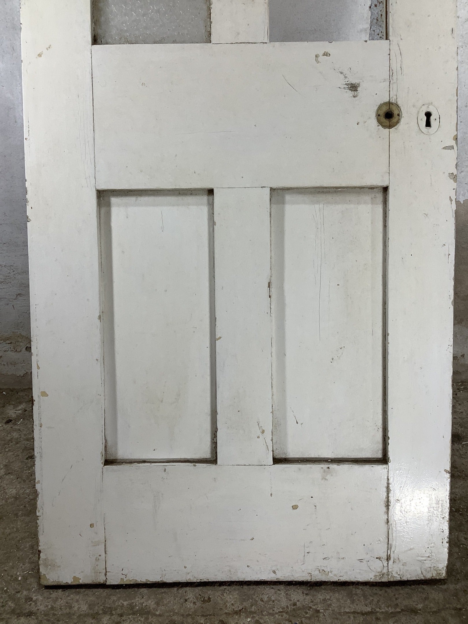 3rd Pic Victorian Internal Glazed Painted  Pine Reclaimed Door