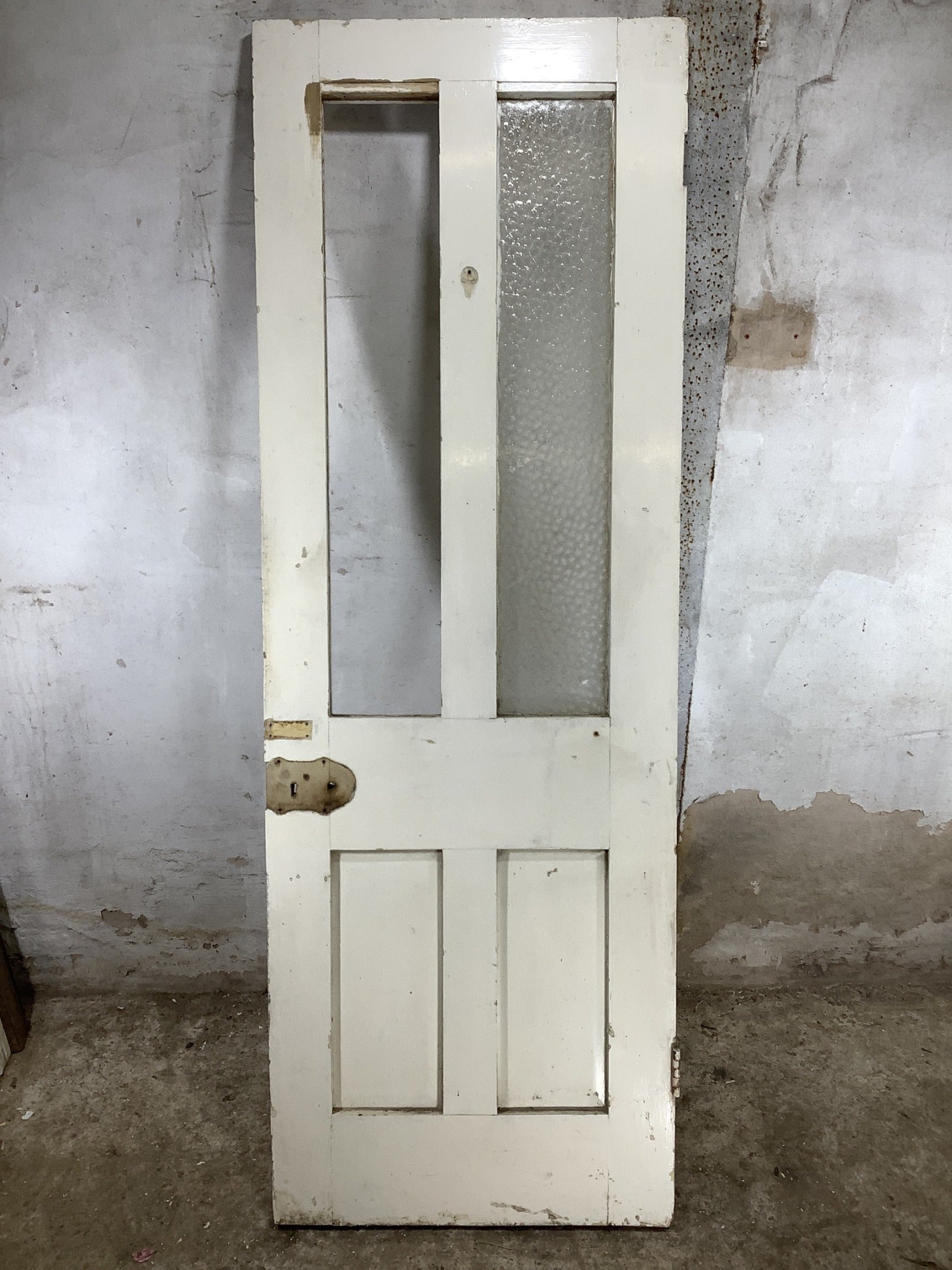 7th Pic Victorian Internal Glazed Painted  Pine Reclaimed Door