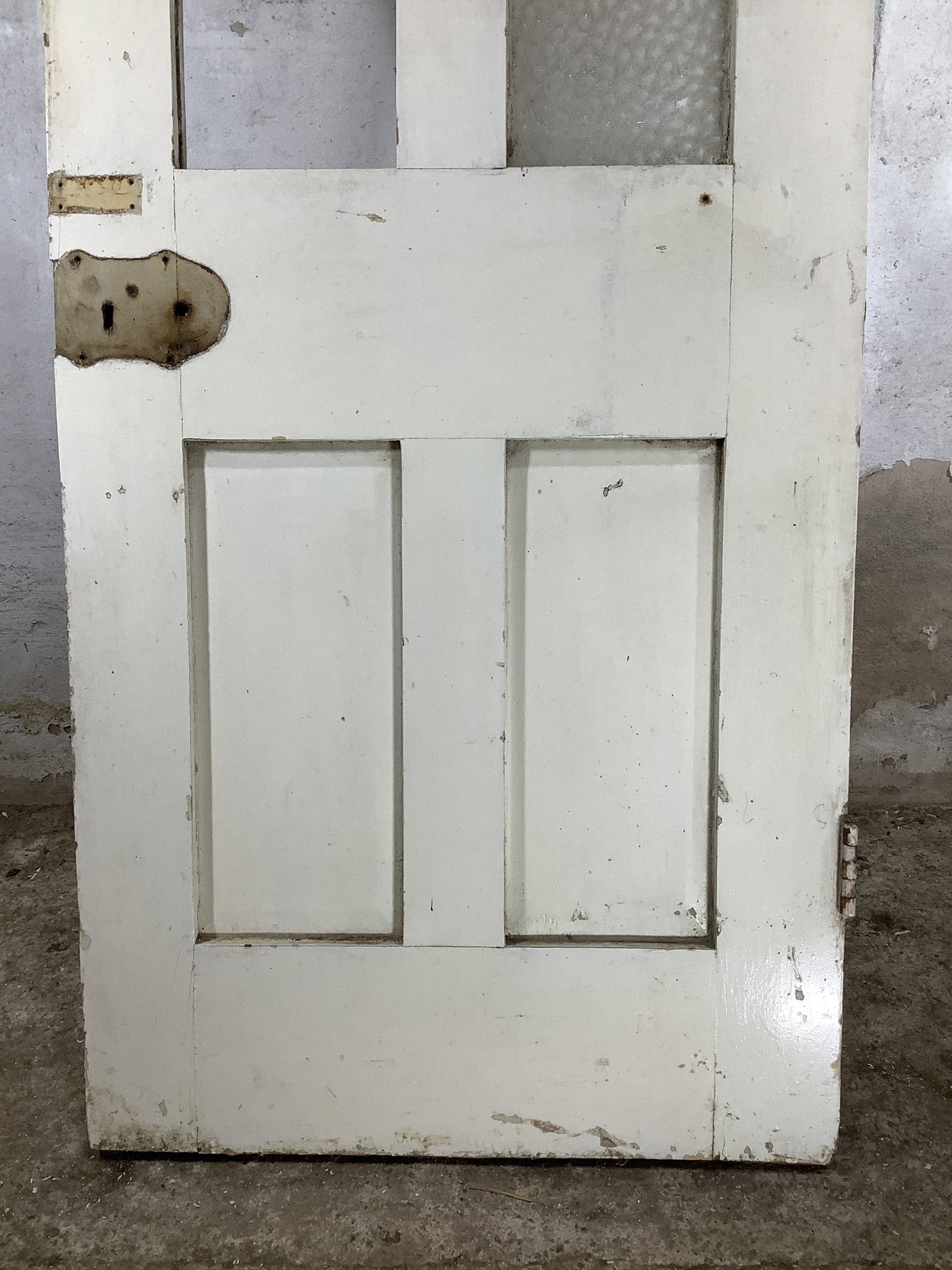 9th Pic Victorian Internal Glazed Painted Pine Reclaimed Door