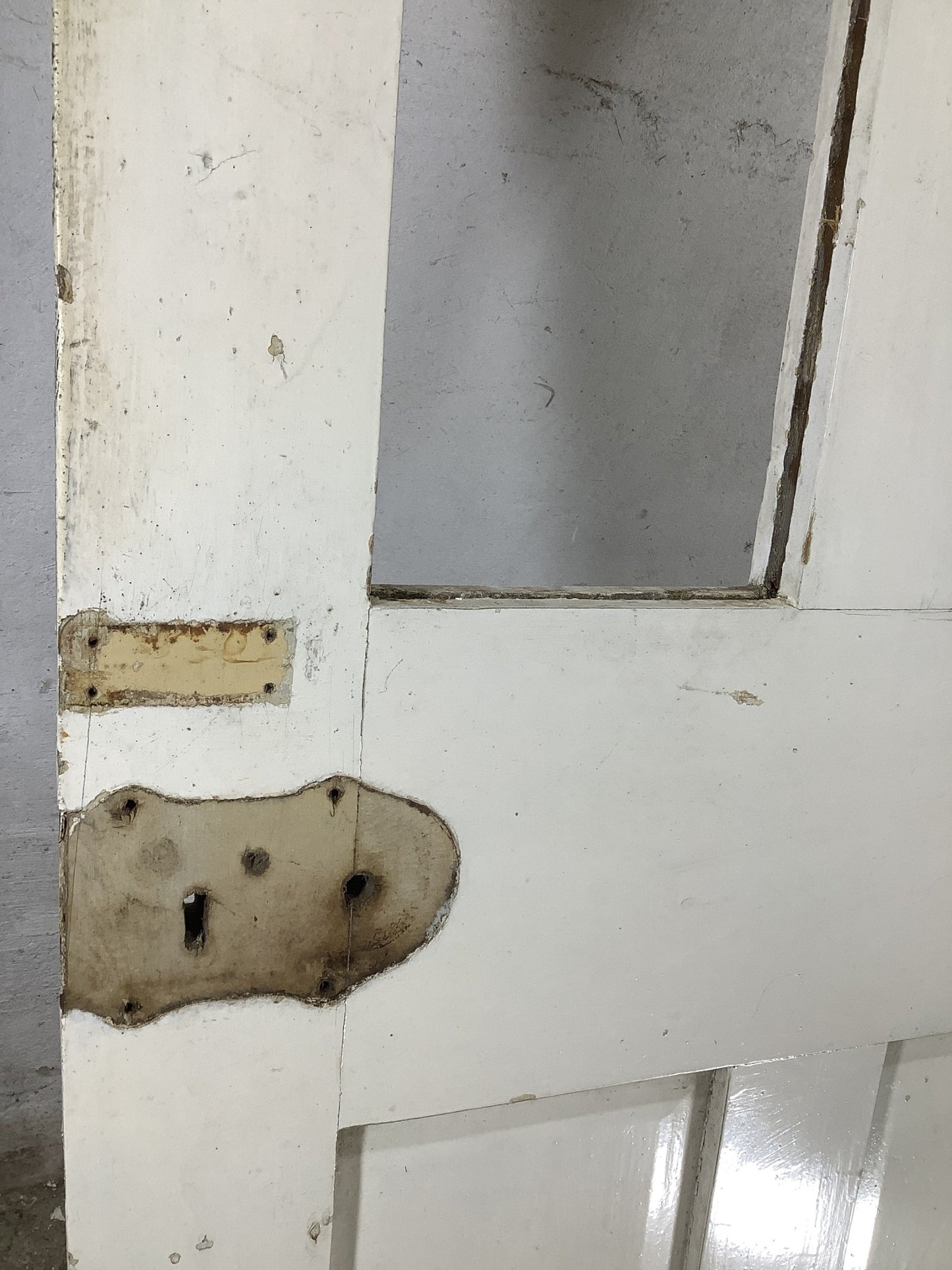 10th Pic Victorian Internal Glazed Painted Pine Reclaimed Door