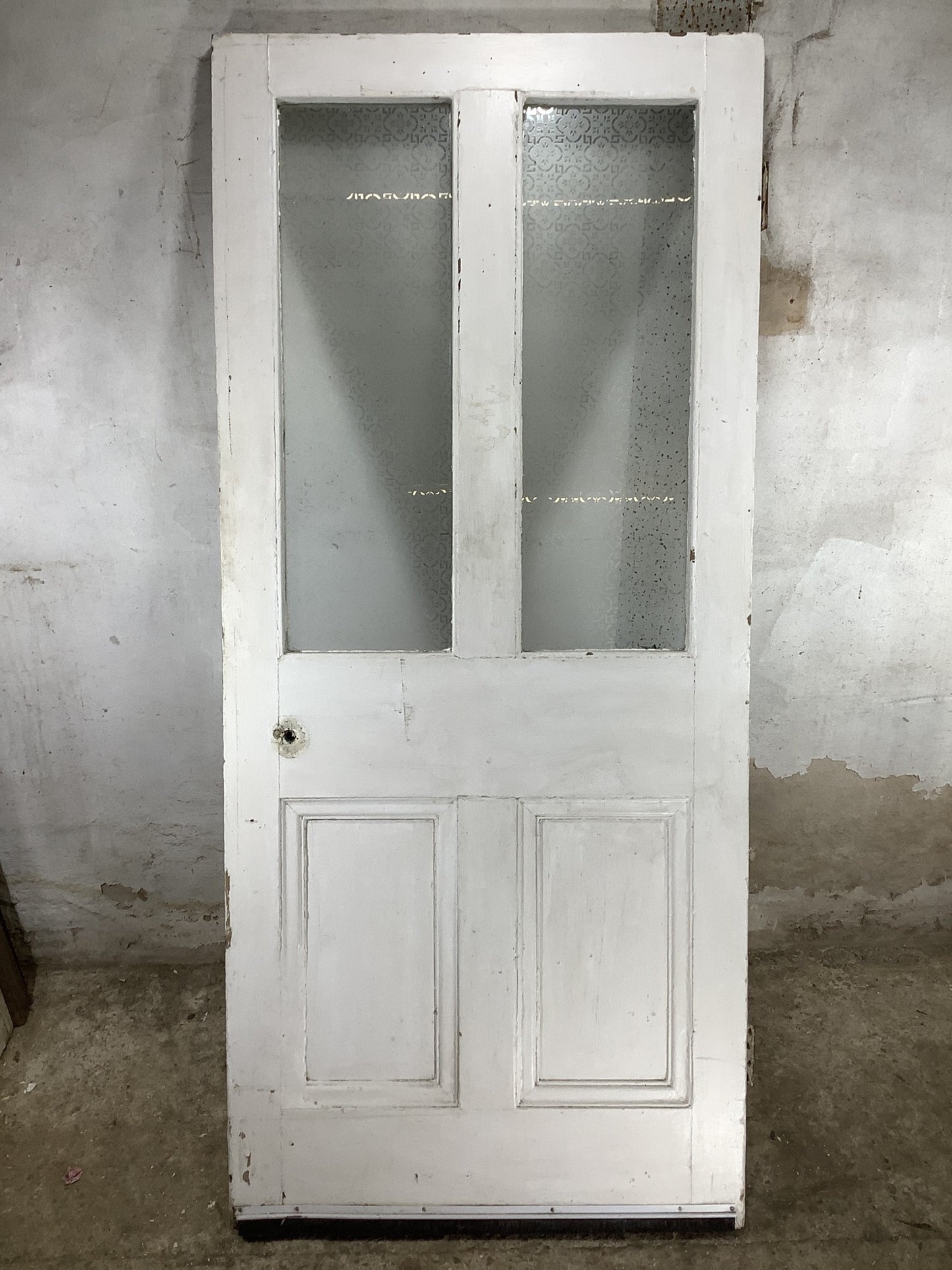 Main Picture Victorian Internal Glazed Painted Pine Reclaimed Door