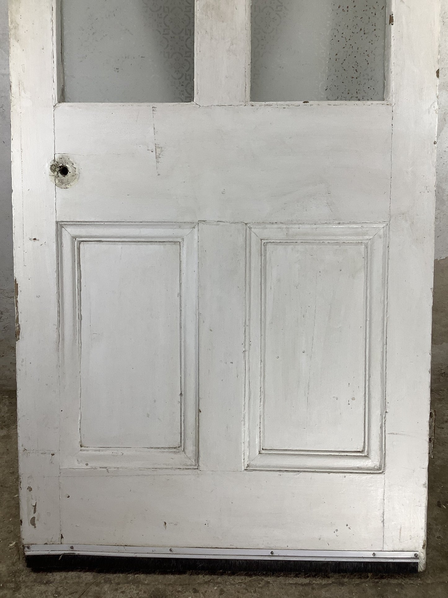 3rd Pic Victorian Internal Glazed Painted  Pine Reclaimed Door