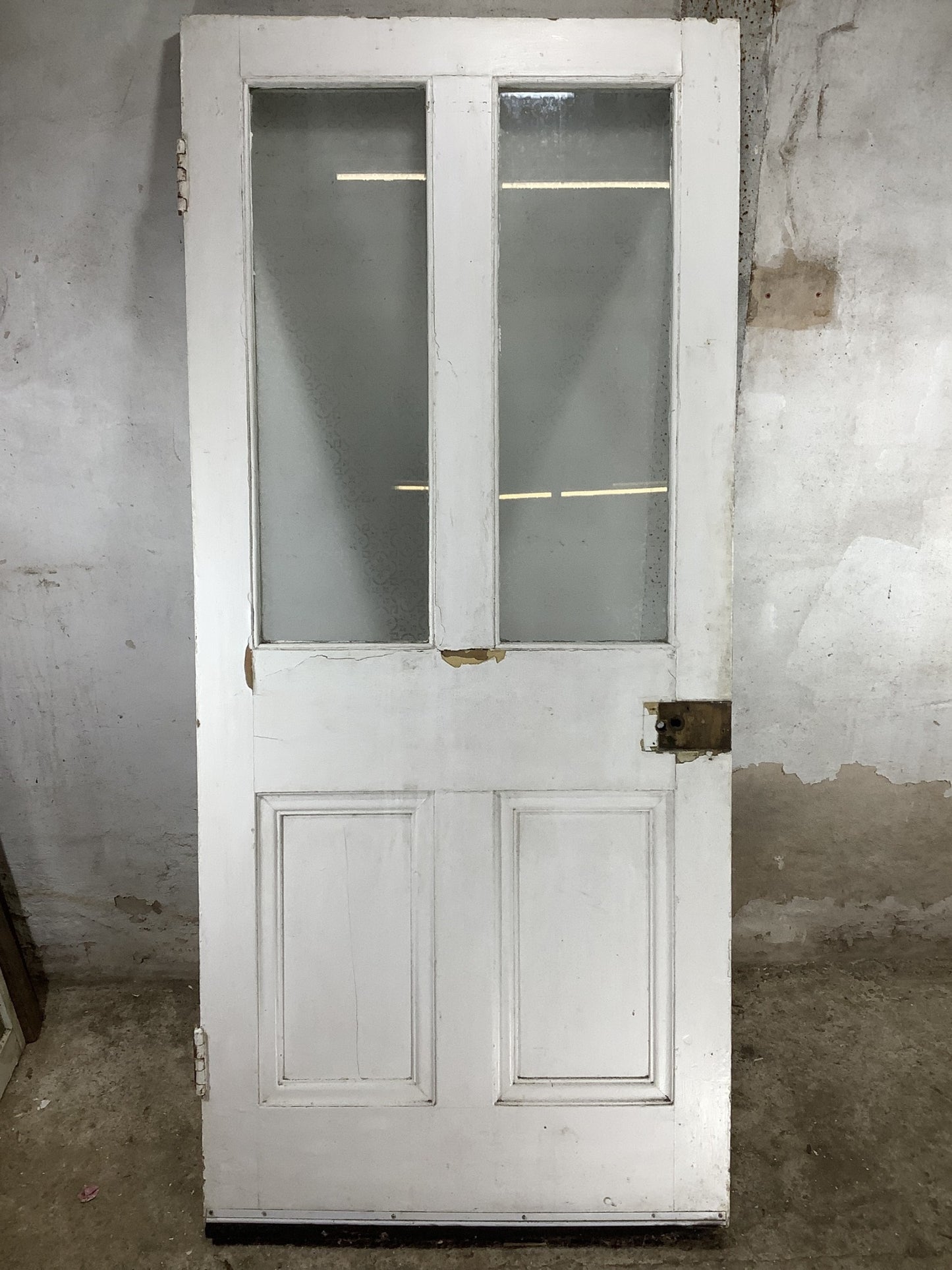 7th Pic Victorian Internal Glazed Painted  Pine Reclaimed Door