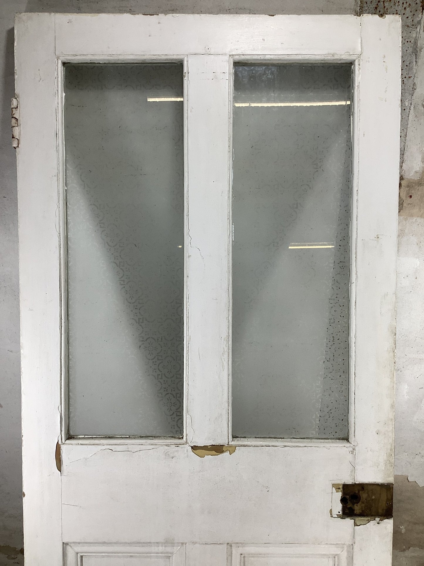 8th Pic Victorian Internal Glazed Painted Pine Reclaimed Door