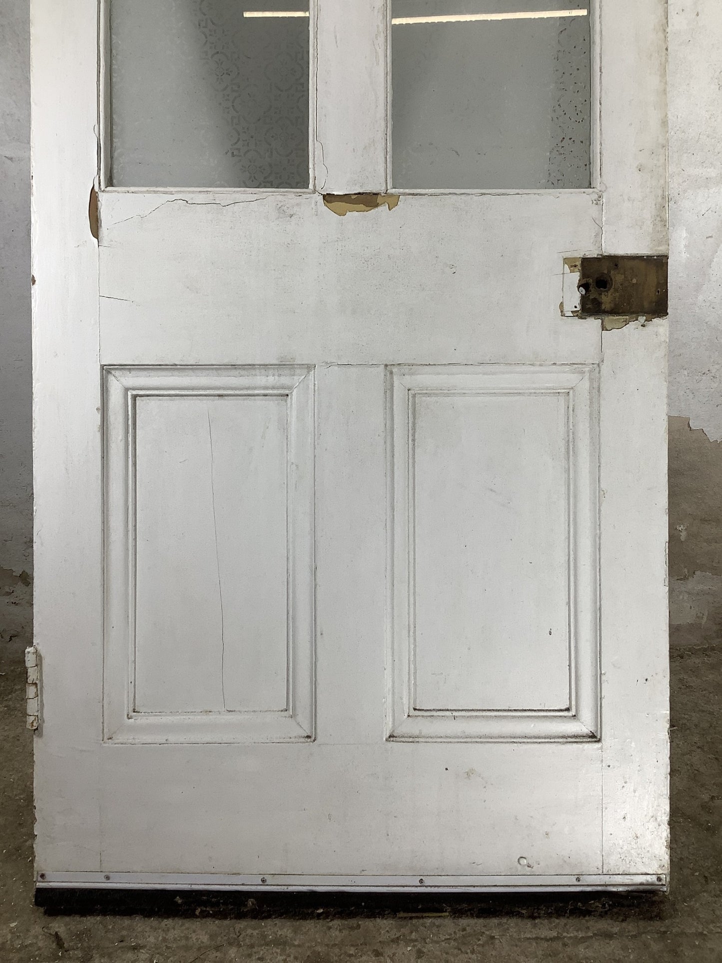 9th Pic Victorian Internal Glazed Painted Pine Reclaimed Door