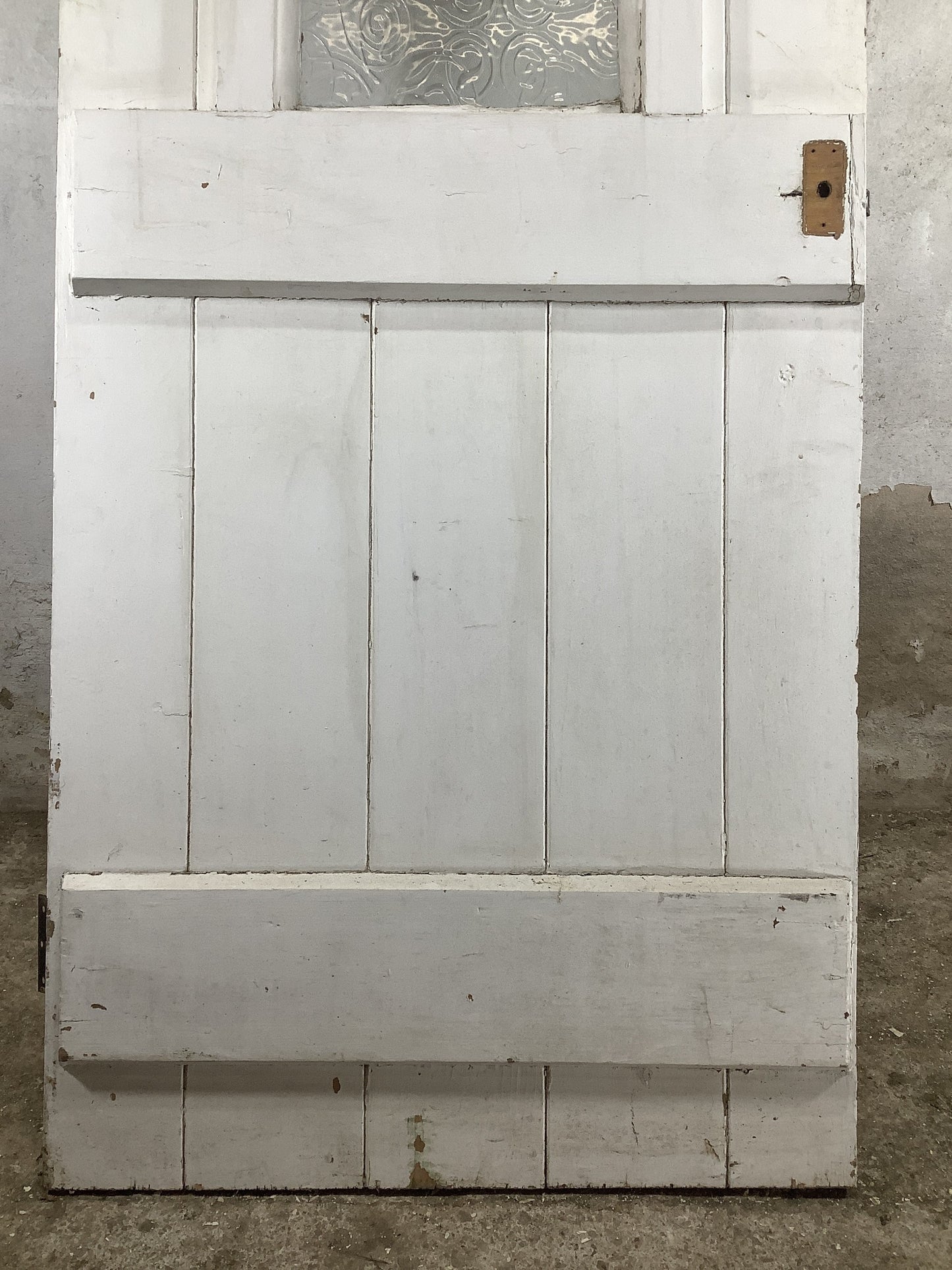 3rd Pic Old Internal Glazed Painted Pine Reclaimed Door