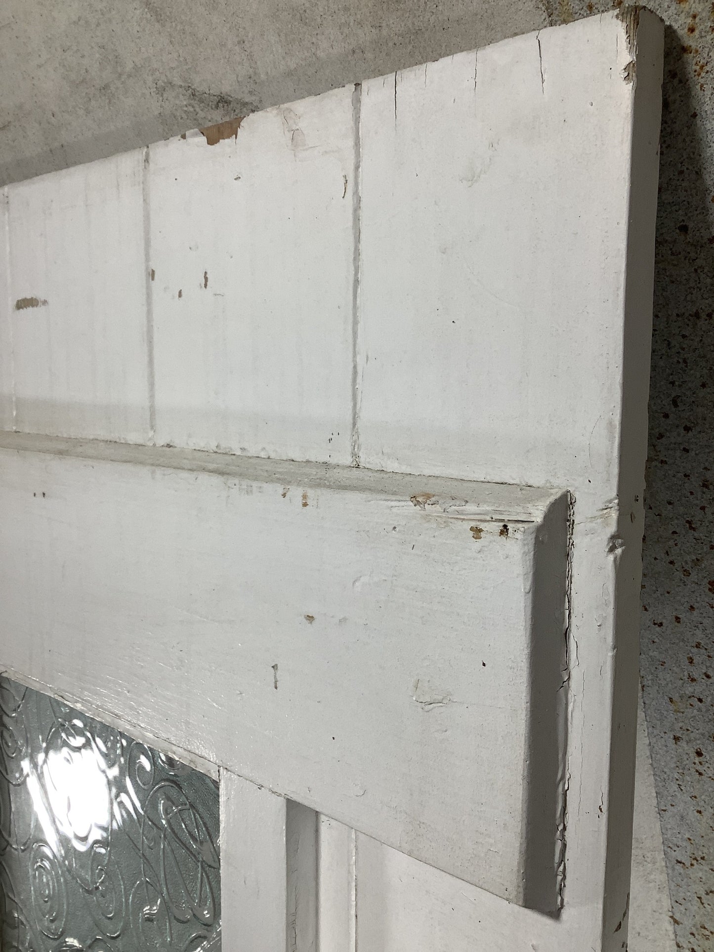 6th Pic Old Internal Glazed Painted Pine Reclaimed Door