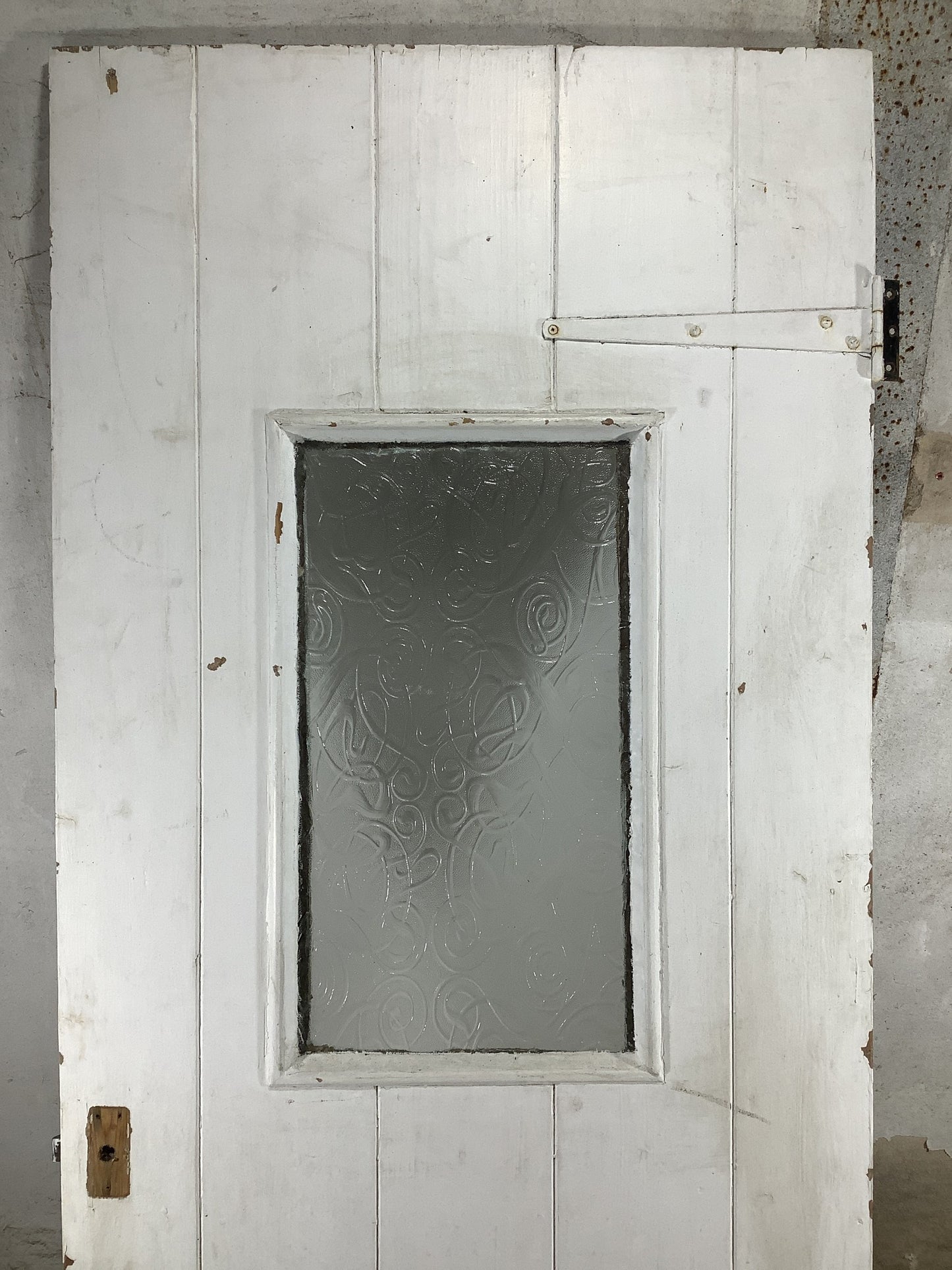 8th Pic Old Internal Glazed Painted Pine Reclaimed Door